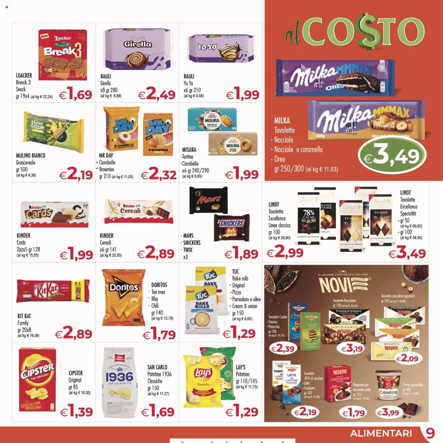Volantino MerSi Supermercati del 18.02.2026 | Pagina: 9 | Prodotti: Ciambelle, Cioccolato, Pomodoro, Latte