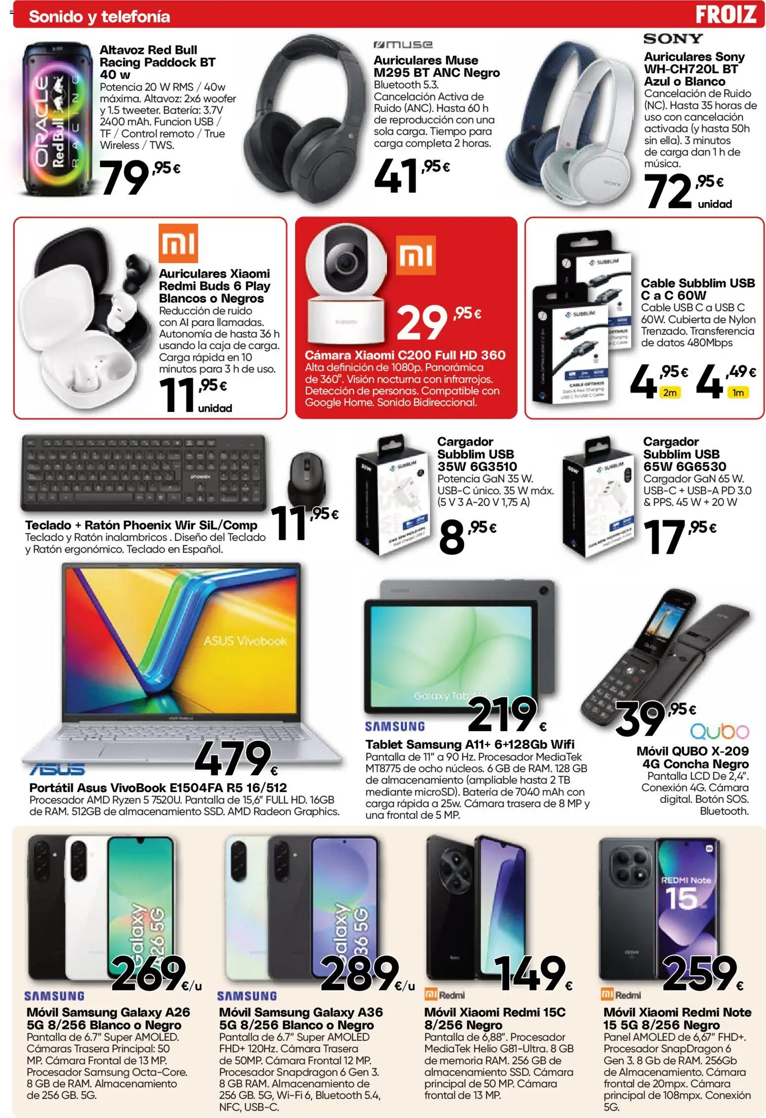 Froiz - Folleto Hiper │ válido desde el 25.02.2026 | Página: 3 | Productos: Tablet, Teclado, Altavoz, Batería