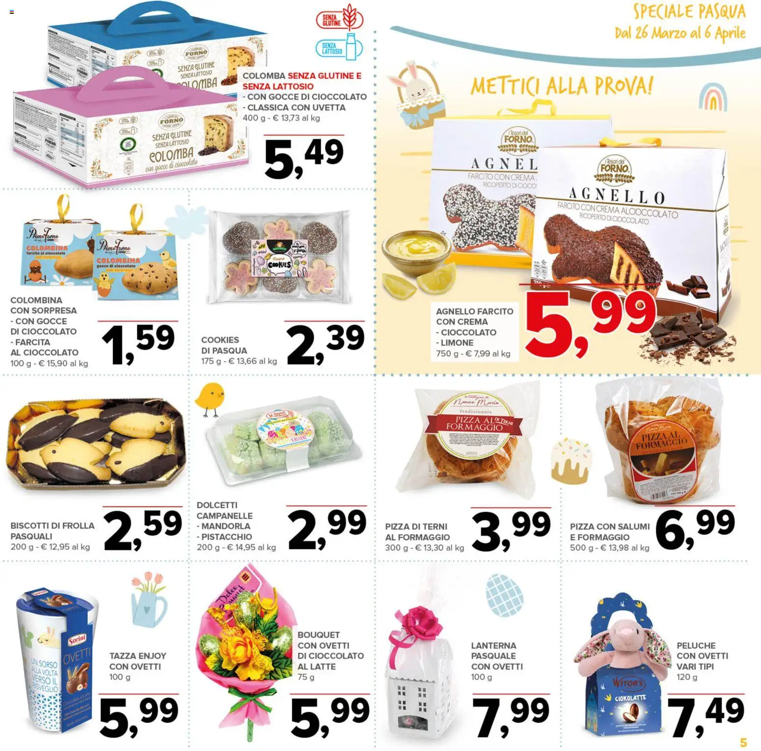 Volantino Todis del 26.03.2026 | Pagina: 5 | Prodotti: Crema, Limone, Lanterna, Agnello