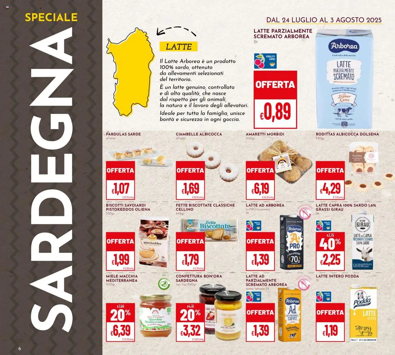 Volantino Pan del 24.07.2025 | Pagina: 6 | Prodotti: Ciambelle, Biscotti, Fette biscottate, Terra