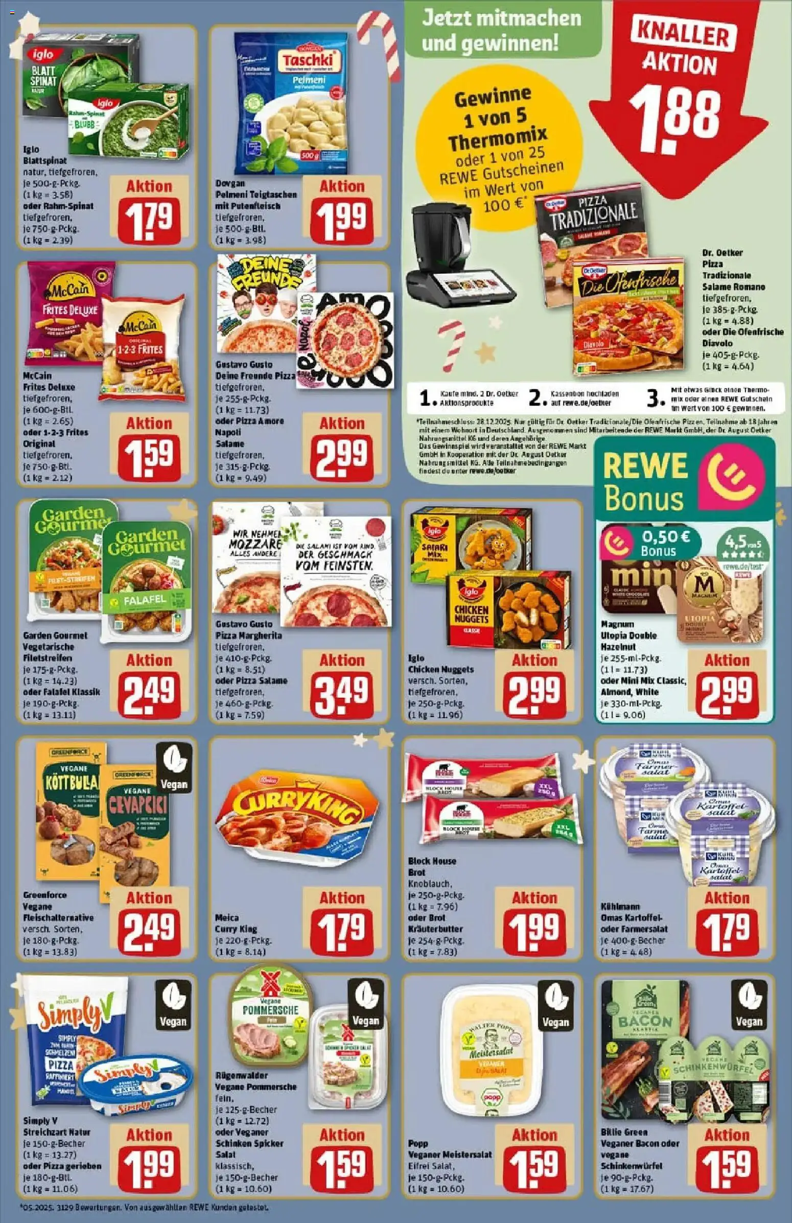 Rewe prospekt Hilders	 – gültig ab 07.12.2025 | Seite: 13 | Produkte: Gustavo gusto, Iglo, Salami, Pizza