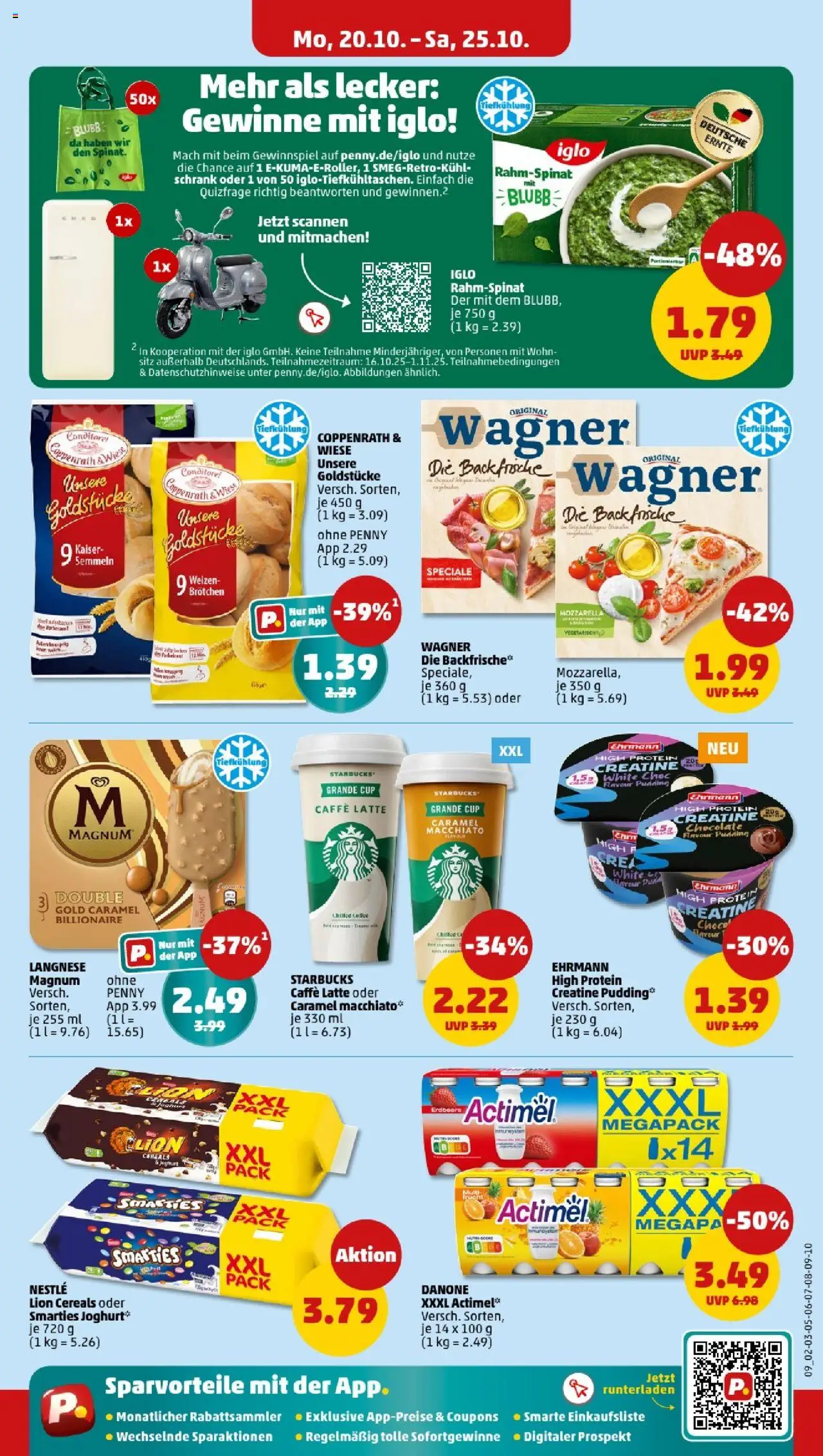 Penny - Niedersachsen – gültig ab 20.10.2025 | Seite: 9 | Produkte: Langnese, Actimel, Iglo, Smarties
