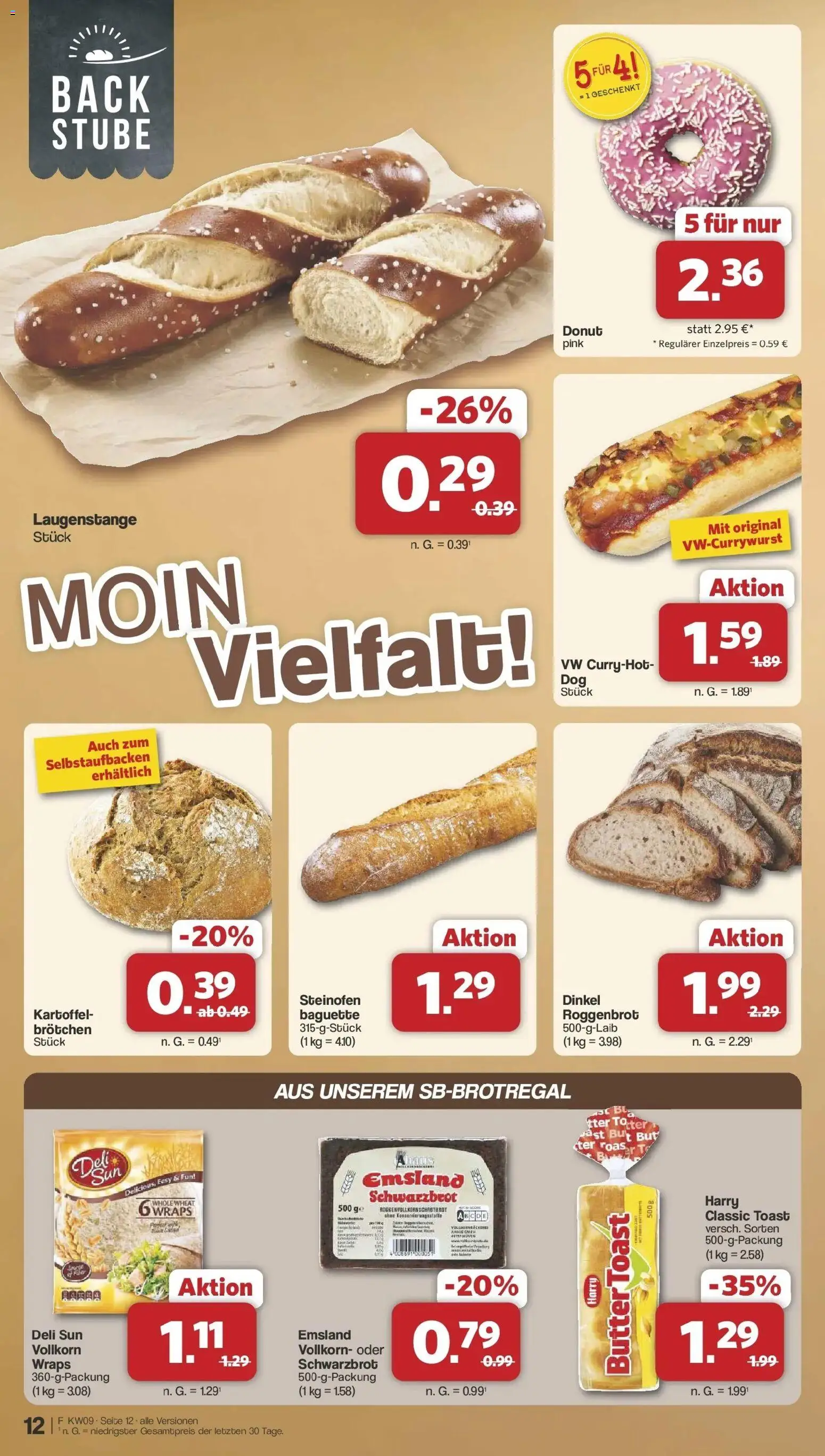 Famila Nordwest Wochenangebote – gültig ab 23.02.2026 | Seite: 12 | Produkte: Butter, Toast, Baguette