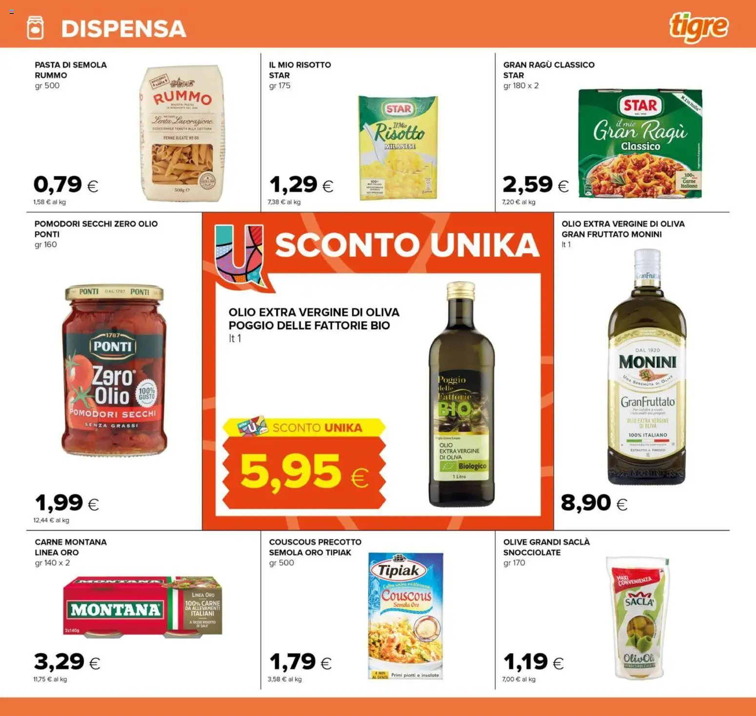 Volantino Tigre del 23.04.2026 | Pagina: 13 | Prodotti: Sale, Pomodori, Ragú, Penne