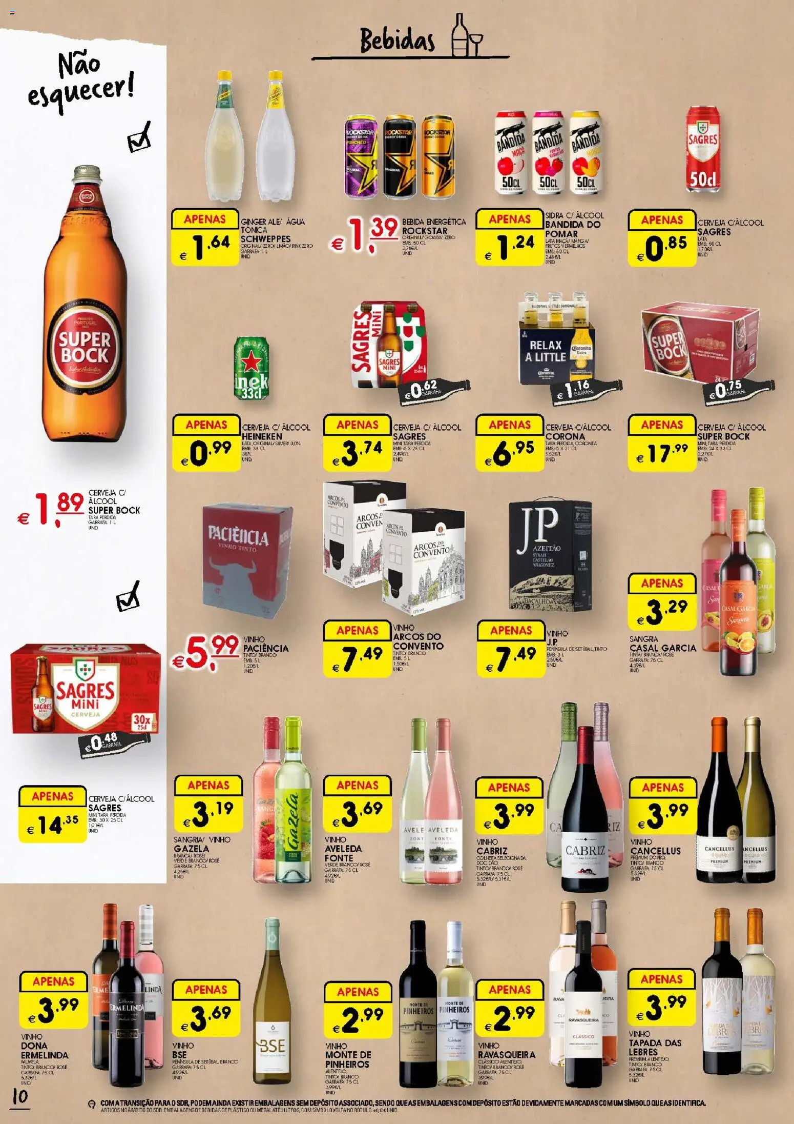Meu Super folheto │ válido de 16.04.2026 | Página: 10 | Produtos: Agua, Super bock, Pó, Cerveja
