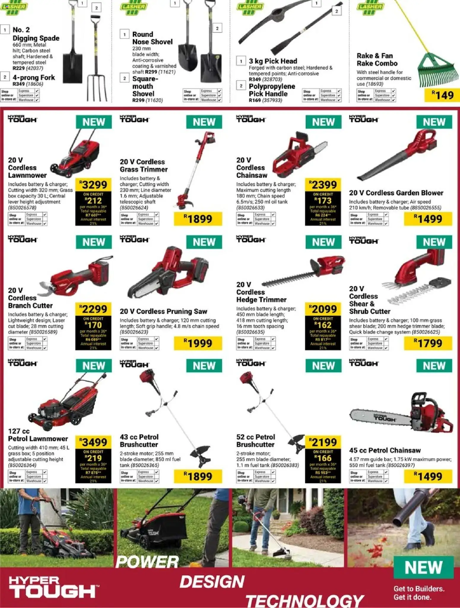 New Builders catalogue – valid from 02.12.2025 | Page: 9 | Products: Chainsaw, Box, Oil, Spade