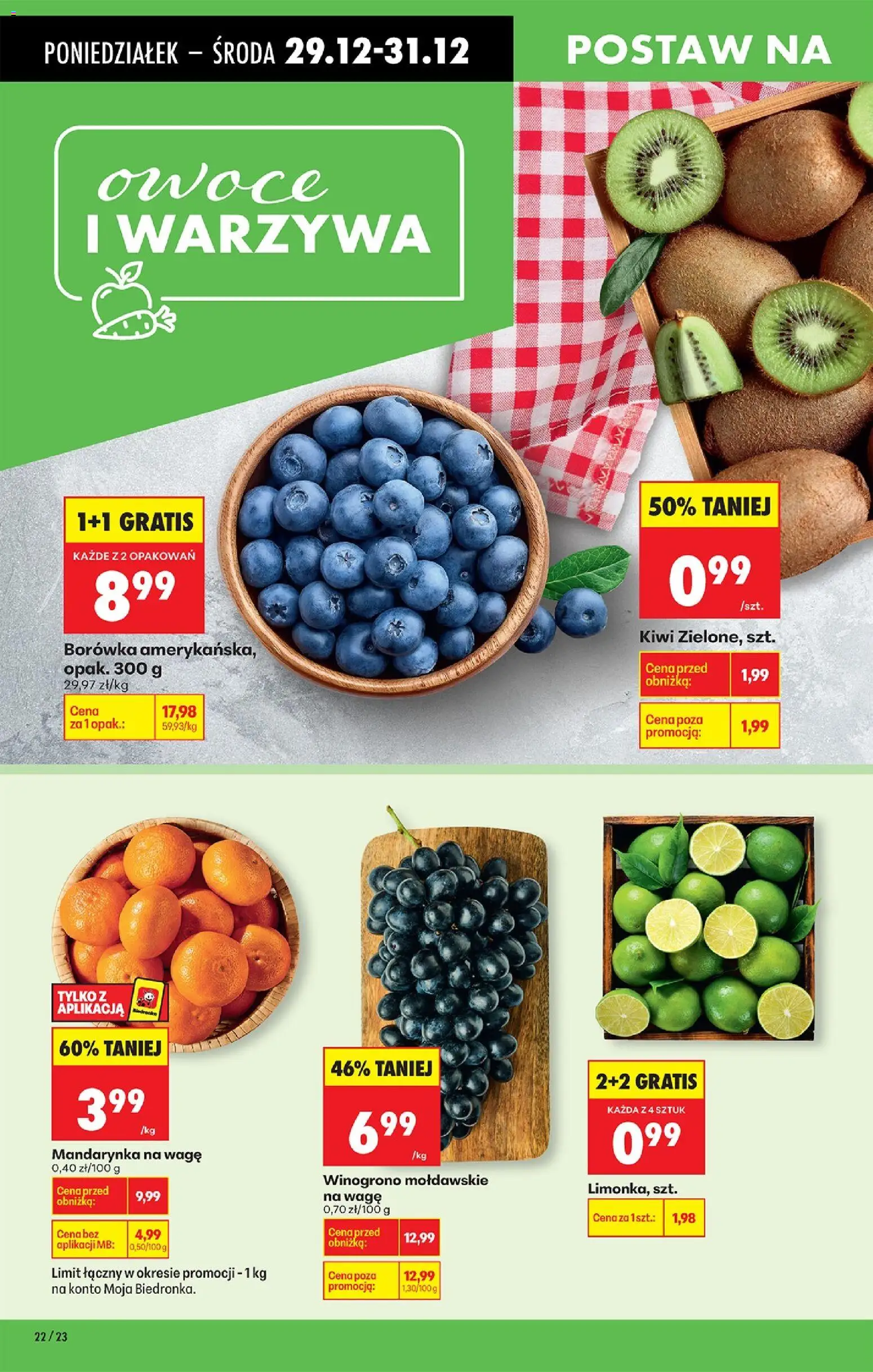 Biedronka gazetka od 29.12.2025 | Strona: 26 | Produkty: Limonka, Winogrono, Warzywa, Owoce
