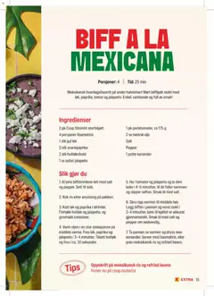 Forhåndsvisning av Coop Extra Middagsdisken Viva Mexico gyldig fra 09.02.2026 | Side: 15