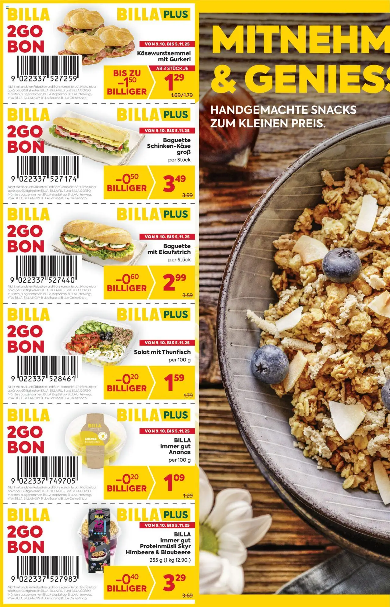 Billa 2Go Bons gültig ab 09.10.2025 | Seite: 2 | Produkte: Salat, Himbeere, Jääkaappipakastin, Box