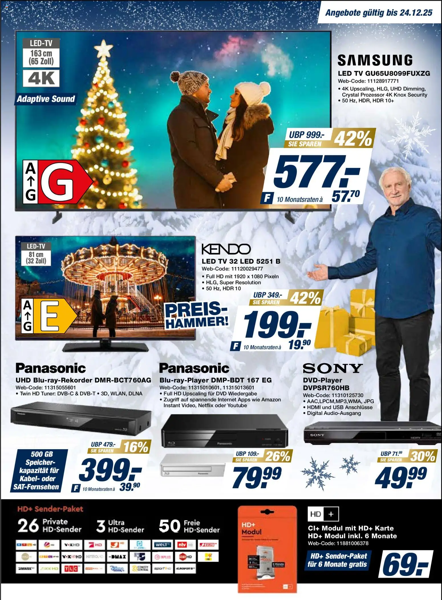 Expert Weihnachts sparen No. 2 – gültig ab 15.12.2025 | Seite: 13 | Produkte: Panasonic, USB, Samsung, TV
