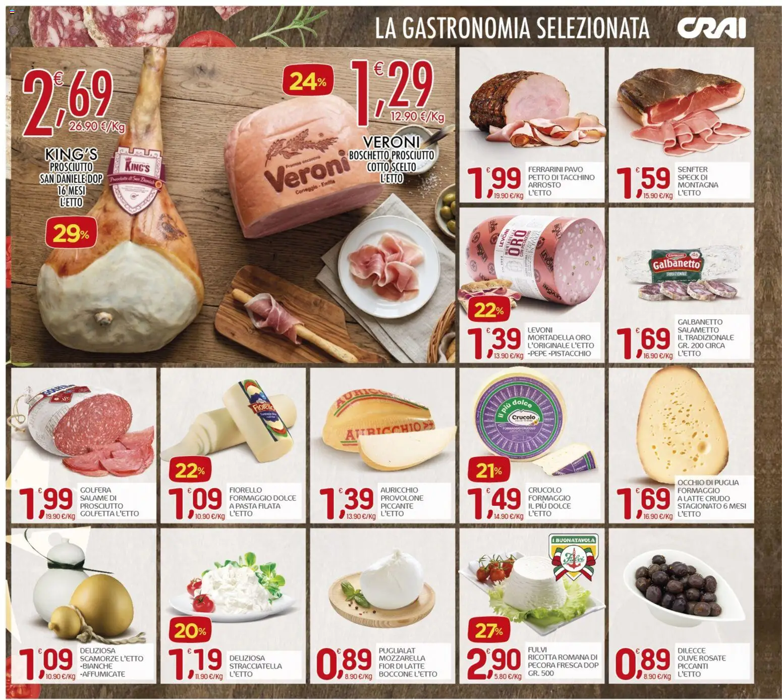 Volantino CRAI del 26.03.2026 | Pagina: 6 | Prodotti: Speck, Mozzarella, Latte, Mortadella