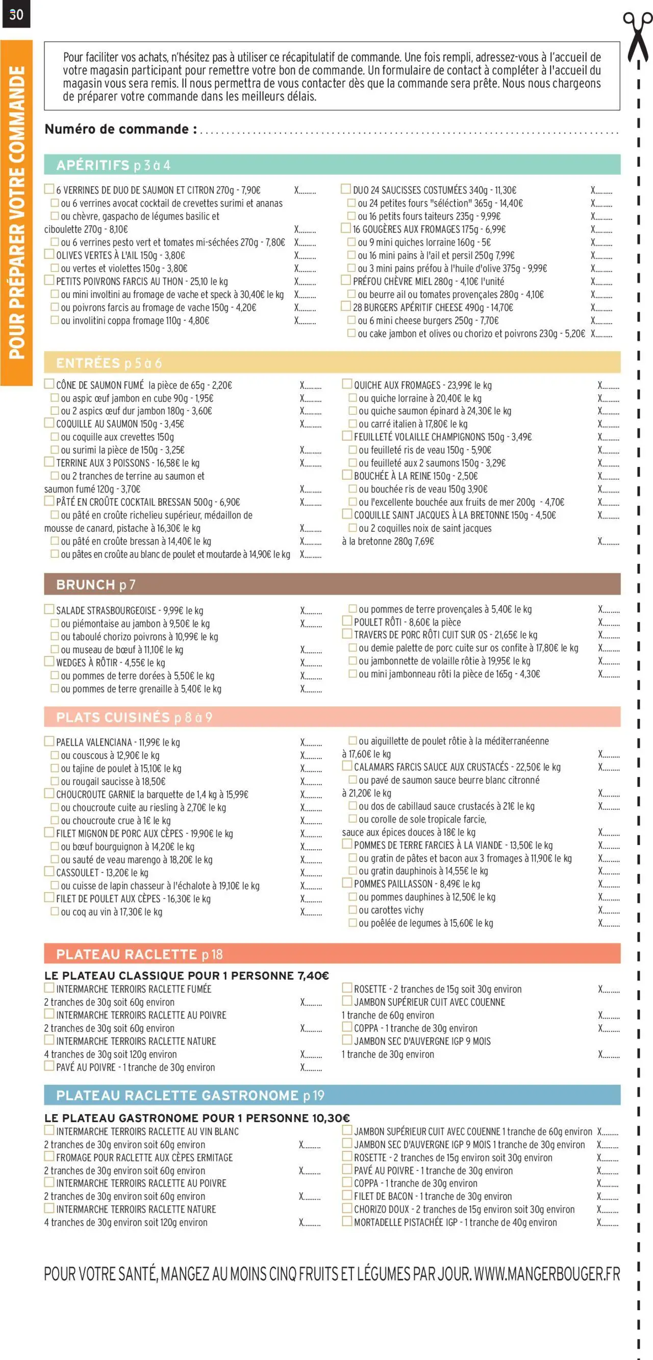 {H1} | Page: 30 | Produits: Epinard, Choucroute crue, Thon, Fromage