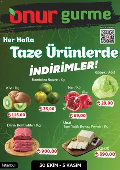 30.10.2025 tarihinden itibaren geçerli olan Onur Market kataloğu önizlemesi