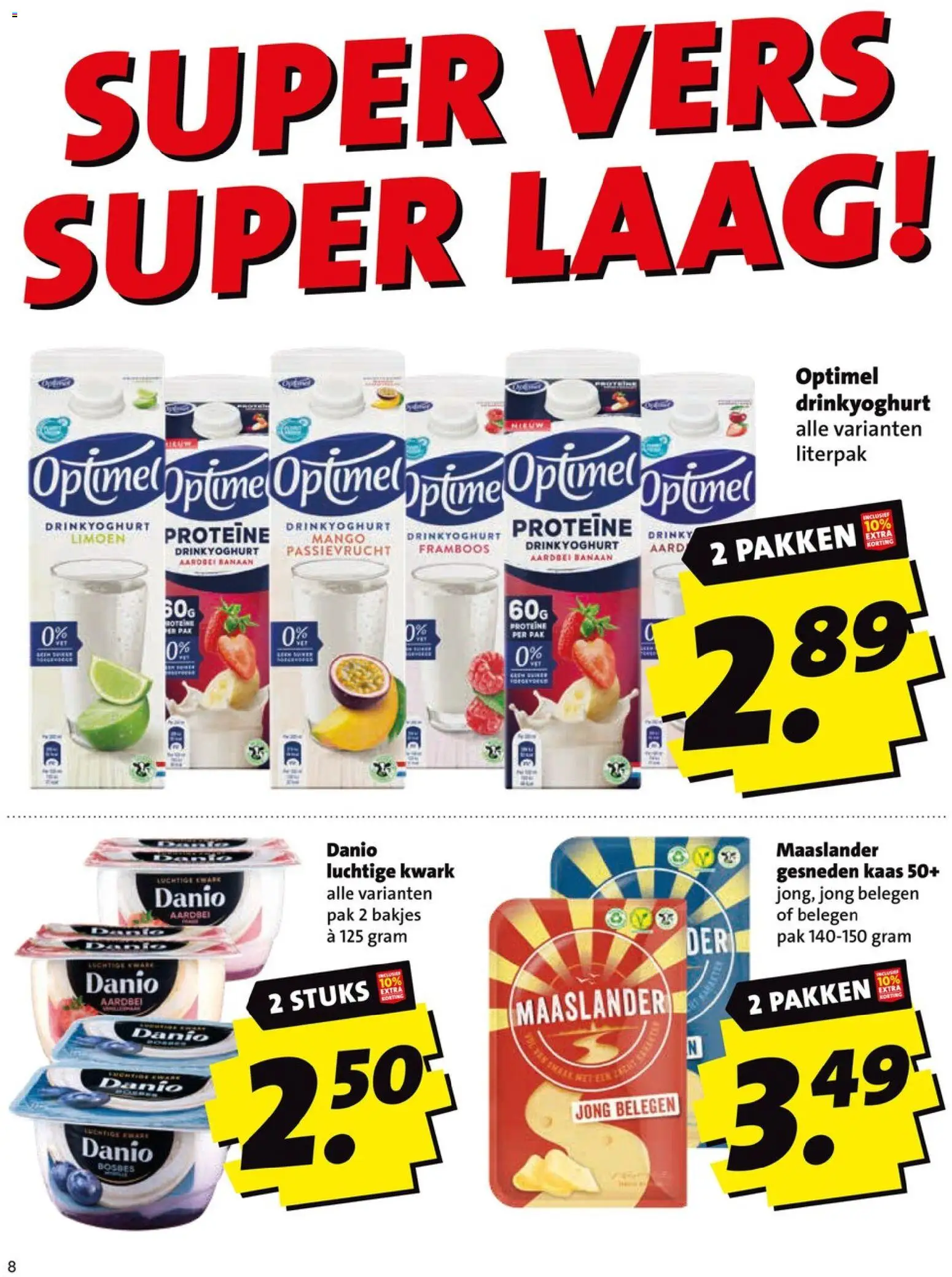 {H1} | Pagina: 8 | Producten: Limoen, Kwark, Mango, Aardbei