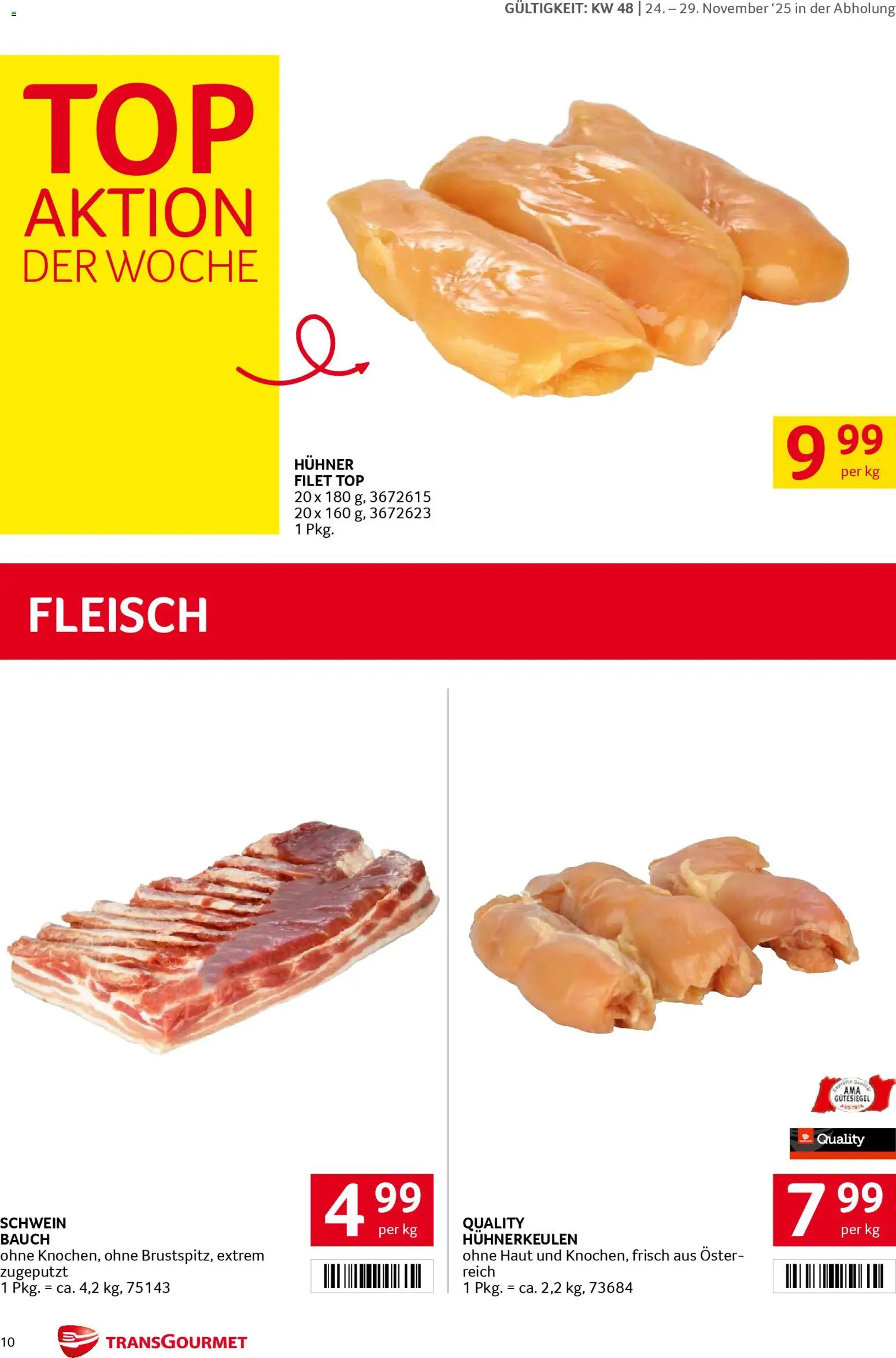 Transgourmet Flugblatt gültig ab 24.11.2025 | Seite: 10