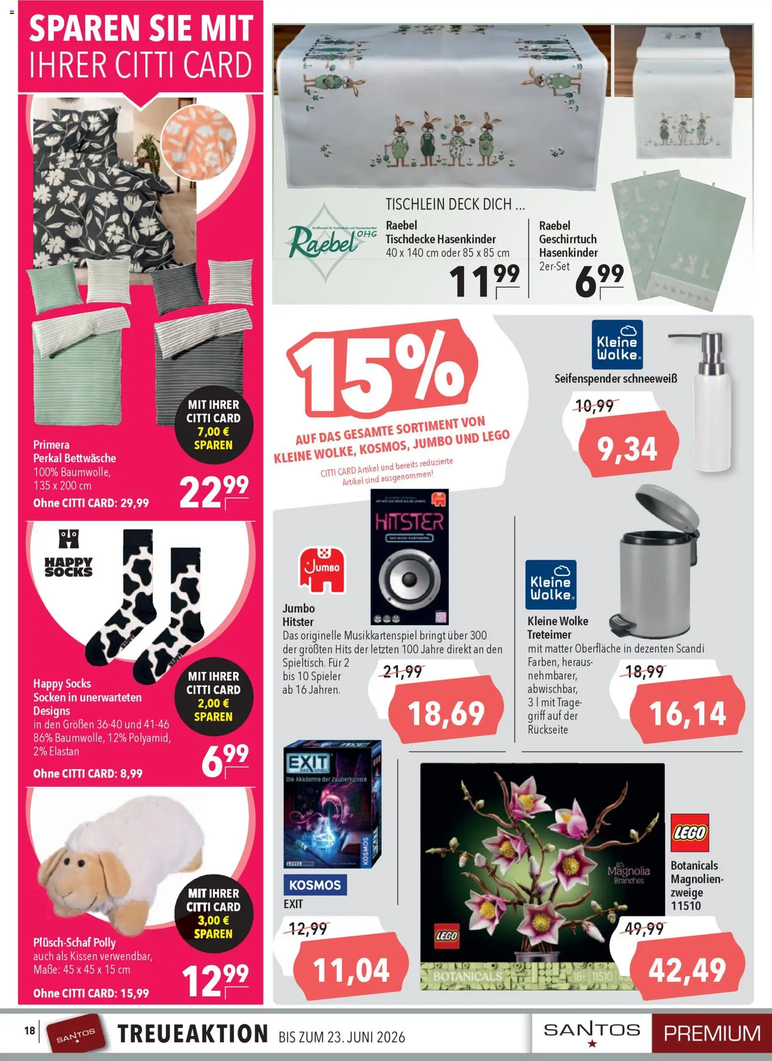 CITTI Markt Prospekt 	 – gültig ab 25.03.2026 | Seite: 22 | Produkte: Kissen, Bettwäsche, Seifenspender, Socken