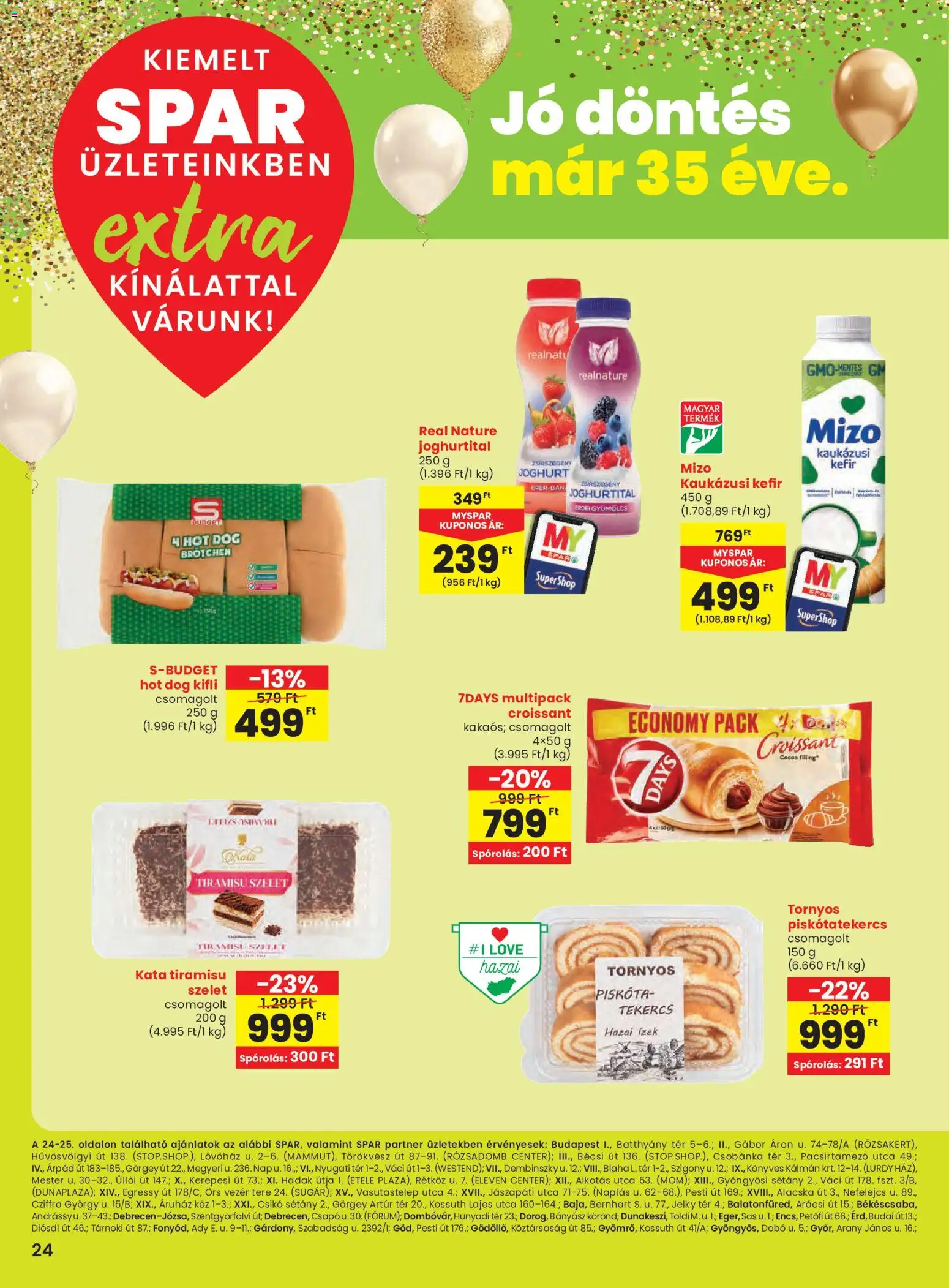 Spar akciós ujság - amely érvényes a következő dátumtól: 08.01.2026 | Oldal: 5 | Termékek: Tiramisu, Croissant, Gyümölcs, Kifli