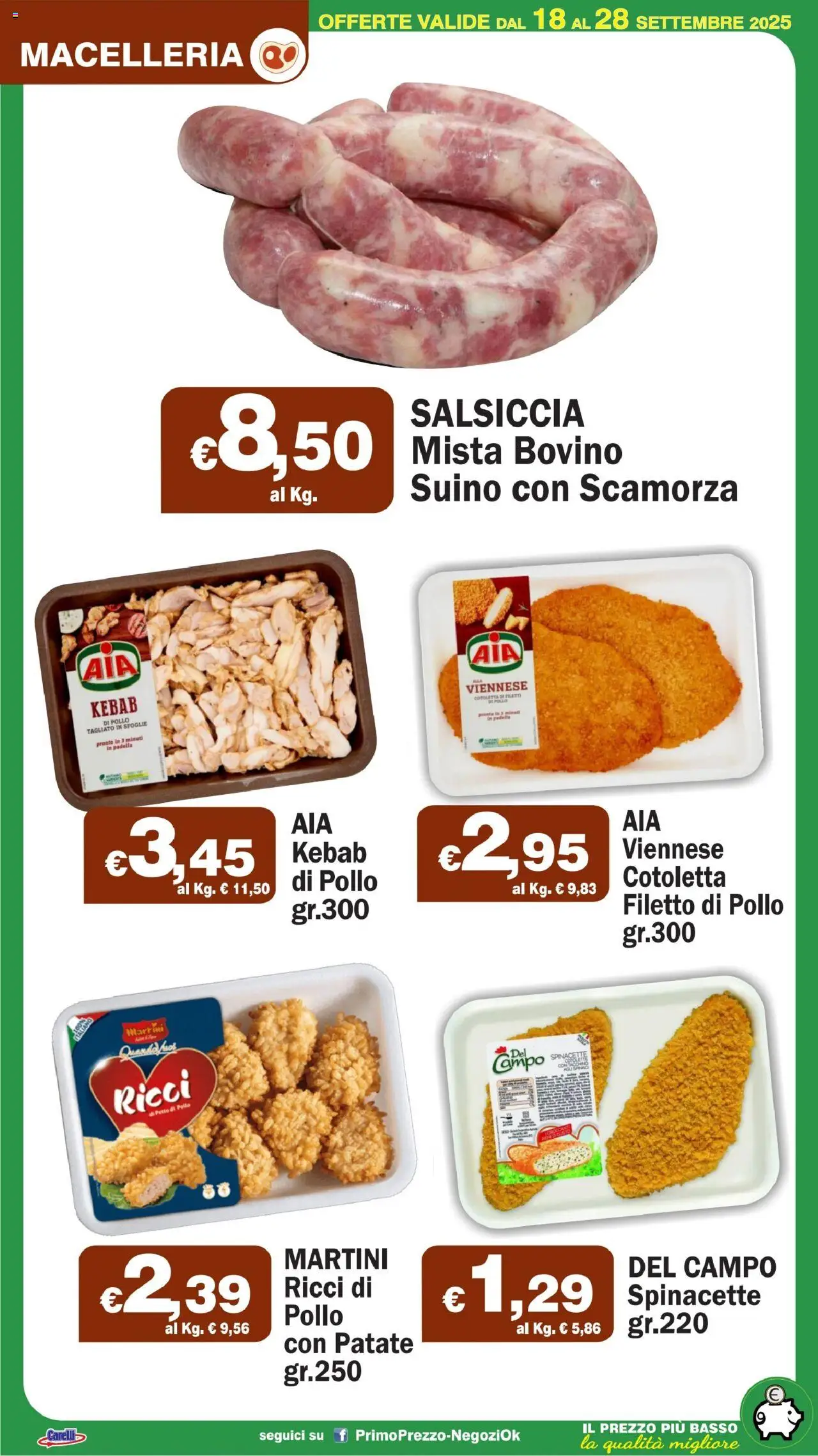 Volantino Primo Prezzo del 18.09.2025 | Pagina: 27