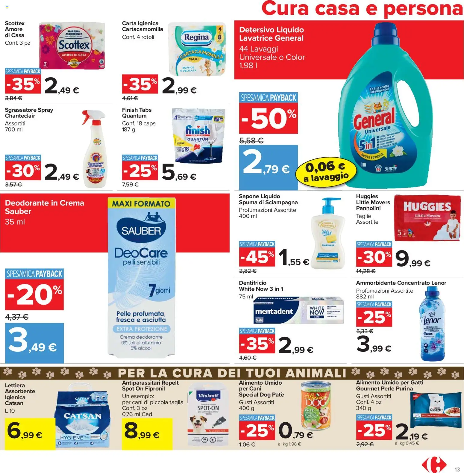 Volantino Carrefour del 13.03.2026 | Pagina: 13 | Prodotti: Crema, Paté, Pannolini, Alluminio