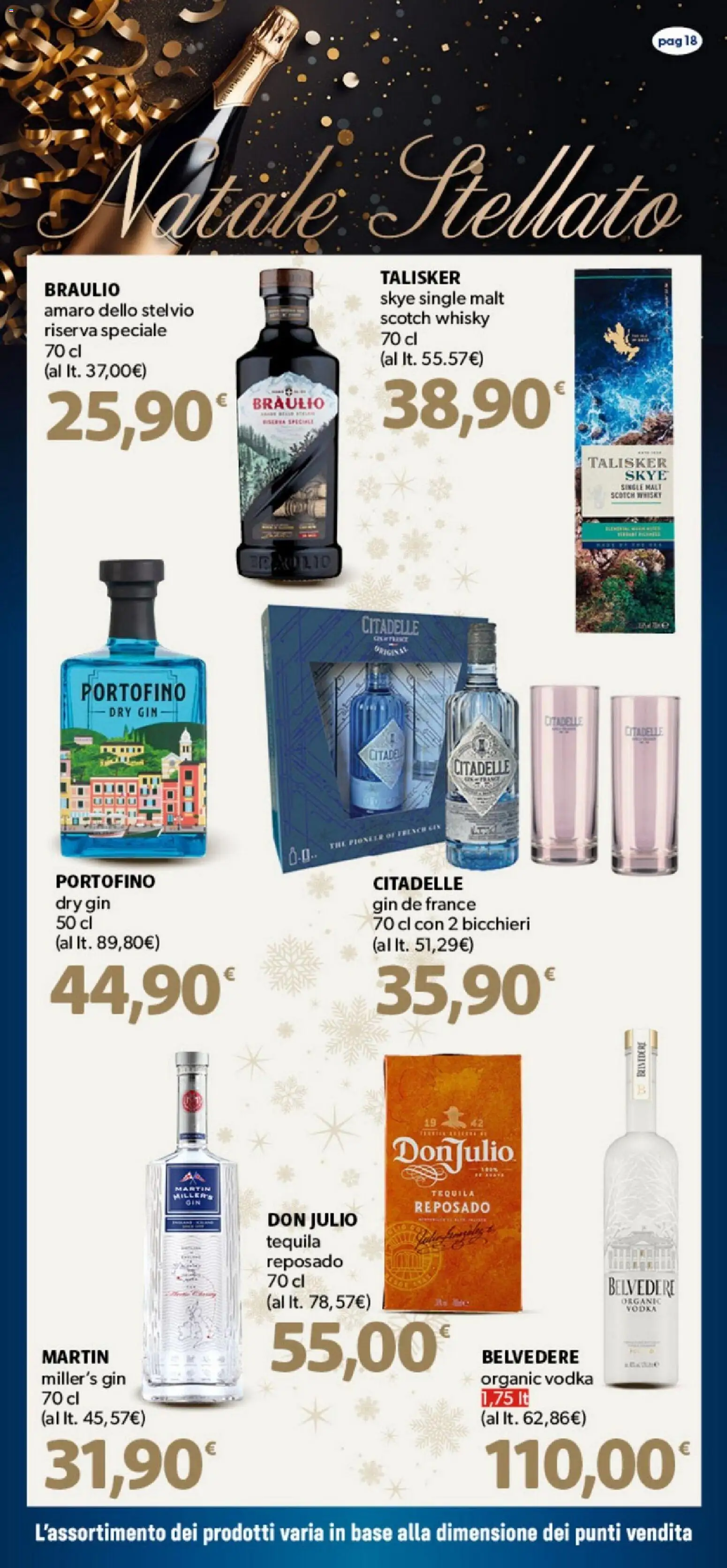 Volantino DOK del 01.12.2025 | Pagina: 18 | Prodotti: Gin, Vodka, Tequila, Amaro