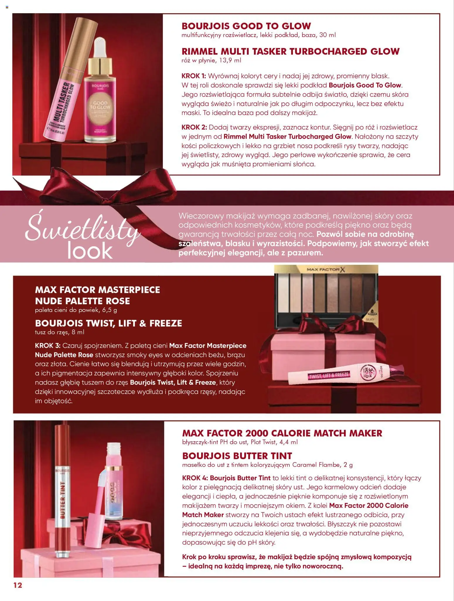 Super-pharm Gazetka - Jakie Piękne Święta od 01.12.2025 | Strona: 12 | Produkty: Makijaż, Róż, Błyszczyk, Grzbiet