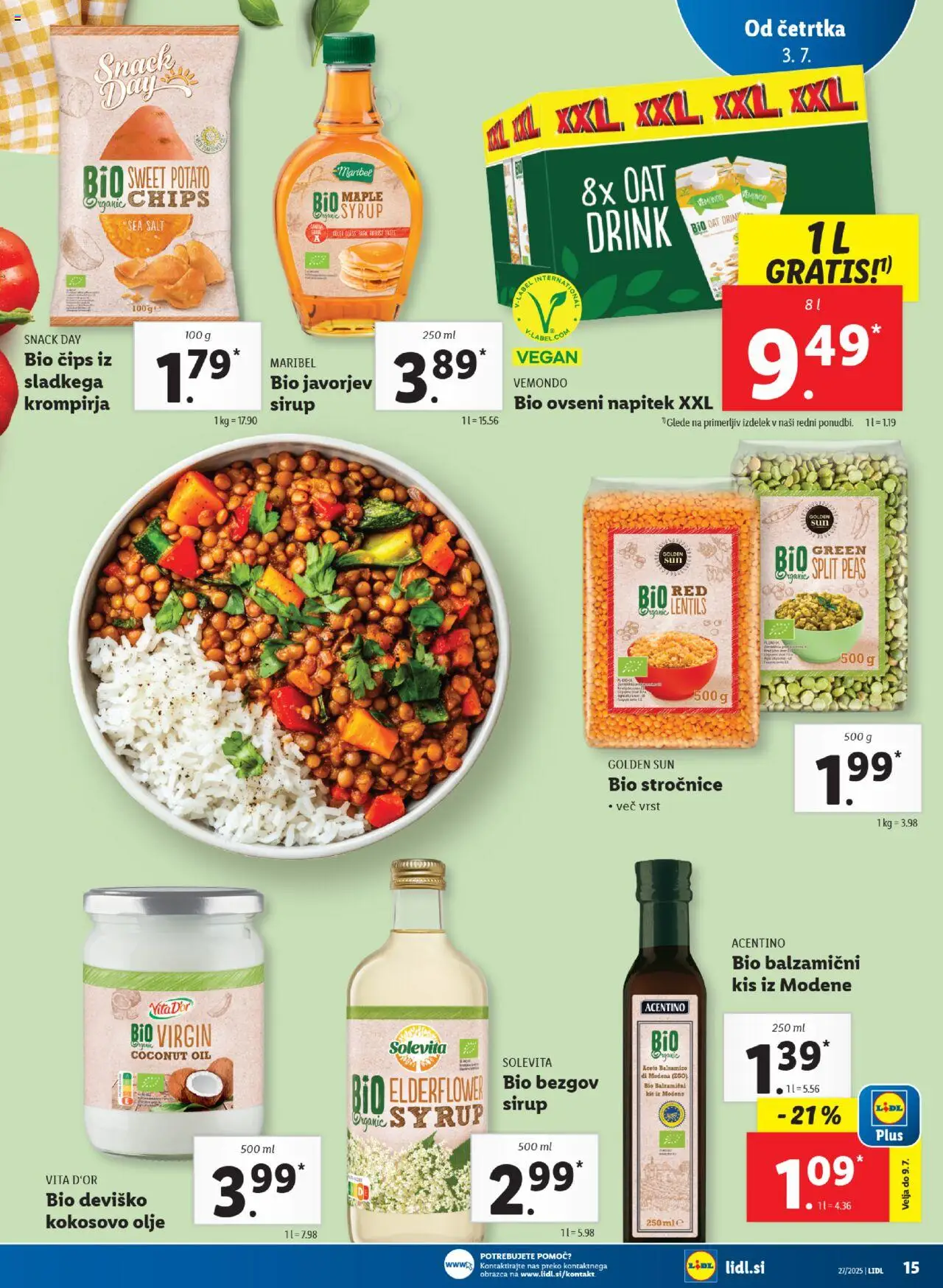 Lidl - Maribor │ velja od 03.07.2025 | Stran: 23 | Izdelki: Sirup, Kis, Olje, Cips