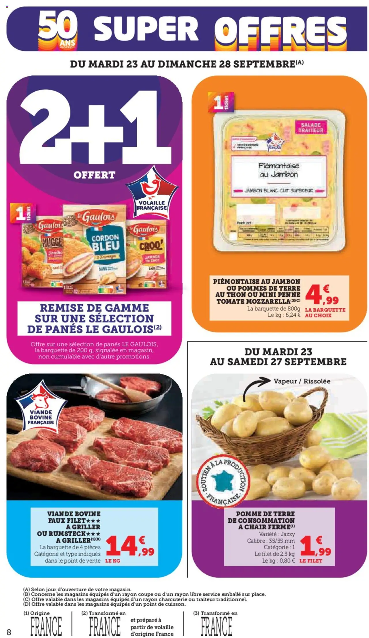  | Page: 8 | Produits: Pomme de terre, Volaille, Jambon blanc, Rumsteck