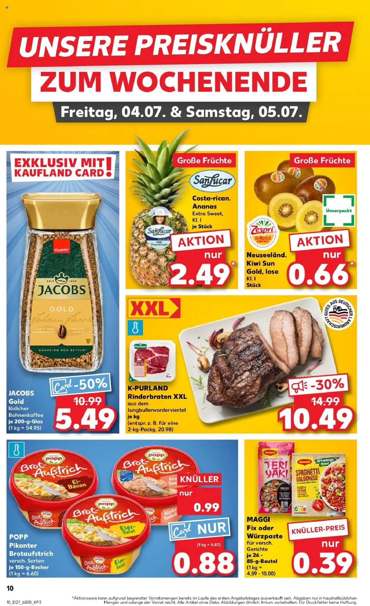 Kaufland prospekt Quedlinburg	 - gültig ab dem 06.07.2025 | Seite: 25 | Produkte: Rinderbraten, Maggi, Brot, Salat