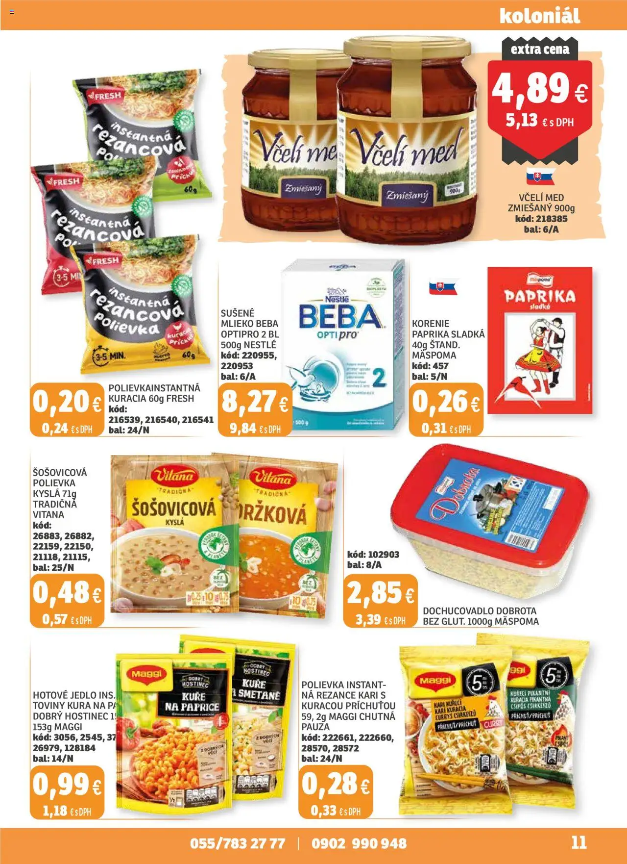 Nové Labaš akcie – leták je platný od 03.10.2025 | Strana: 11 | Produkty: Mlieko, Korenie, Med, Beba