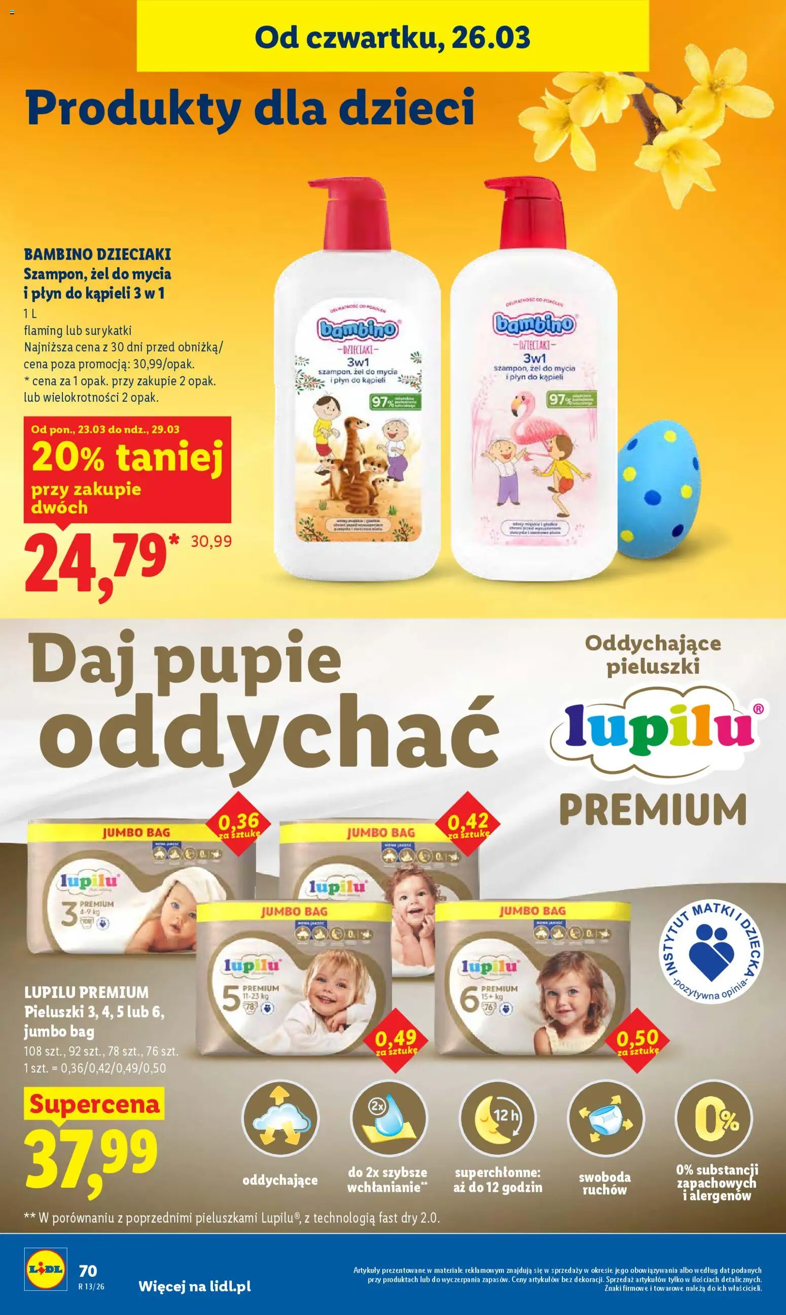 Lidl gazetka od 26.03.2026 | Strona: 70 | Produkty: Płyn do kąpieli