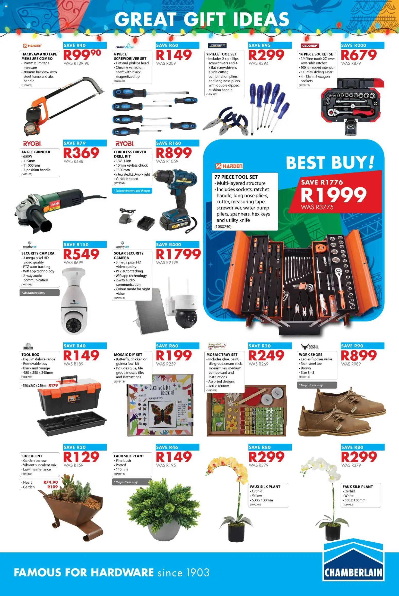 New Chamberlain catalogue – valid from 20.11.2025 | Page: 3 | Products: Camera, Grinder, Charger, Tape
