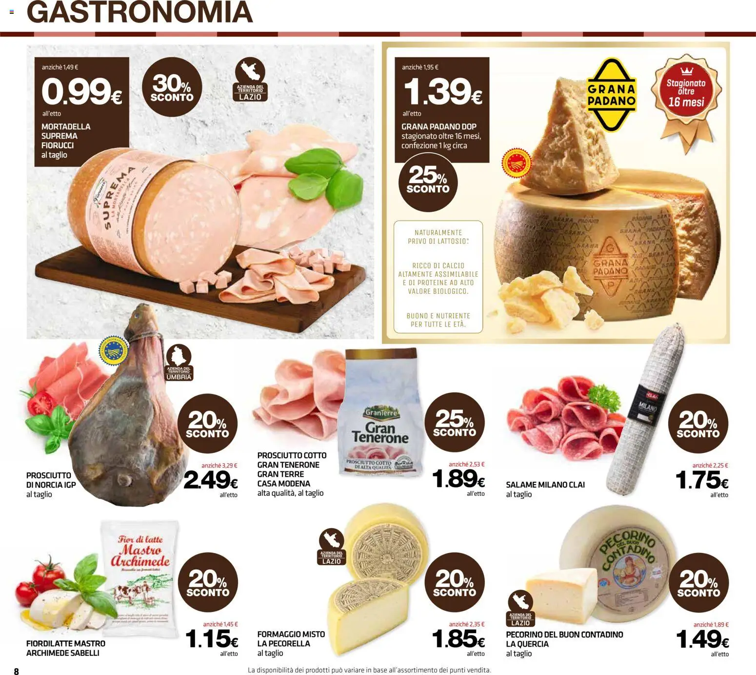 Volantino Superconti del 23.04.2026 | Pagina: 8 | Prodotti: Prosciutto Cotto, Salame, Formaggio, Mortadella