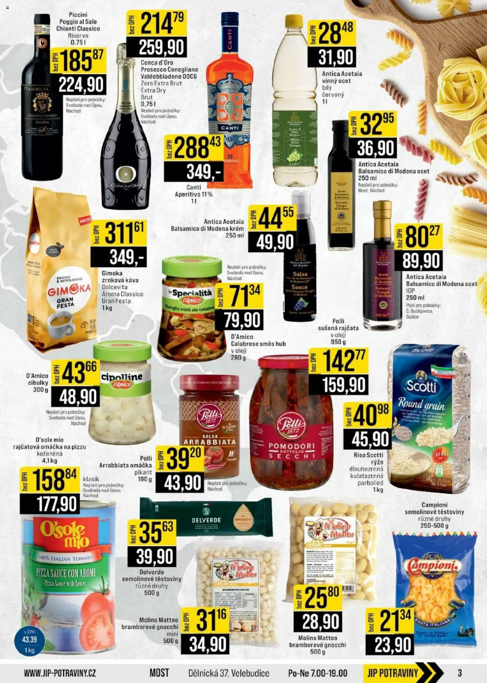 Jip leták - Cash & Carry od 18.02.2026 | Strana: 3 | Produkty: Káva, Pizza, Ocet, Rýže