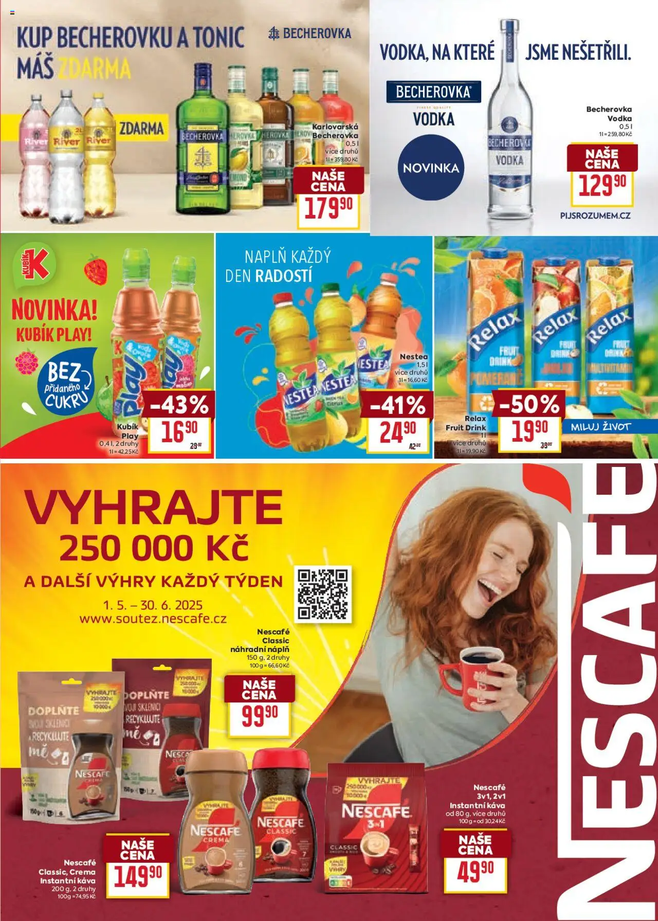 Billa Velký leták od 04.06.2025 | Strana: 19 | Produkty: Káva, Tonic, Nescafé, Crema