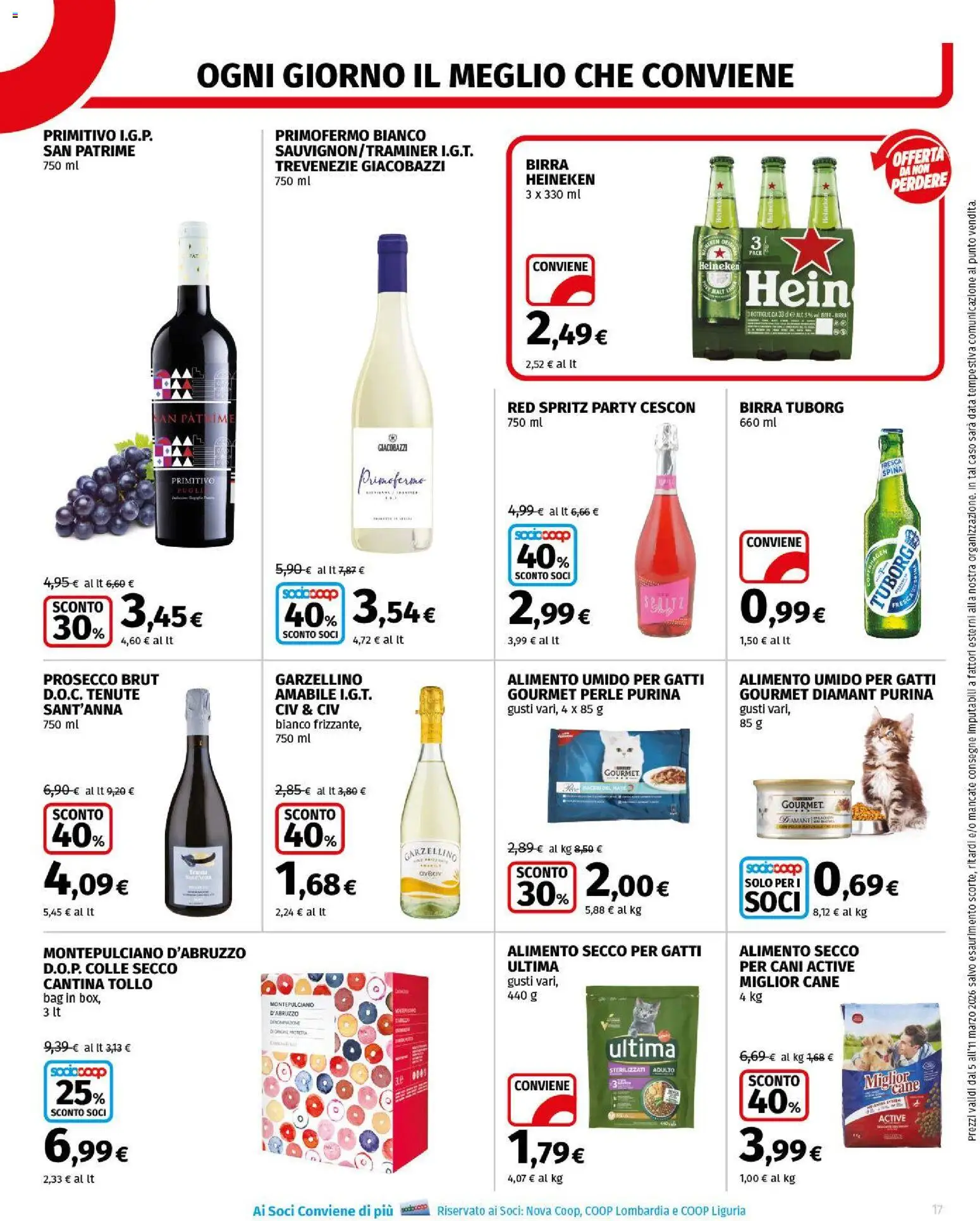 Volantino COOP del 05.03.2026 | Pagina: 17 | Prodotti: Birra, Prosecco, Data, Heineken