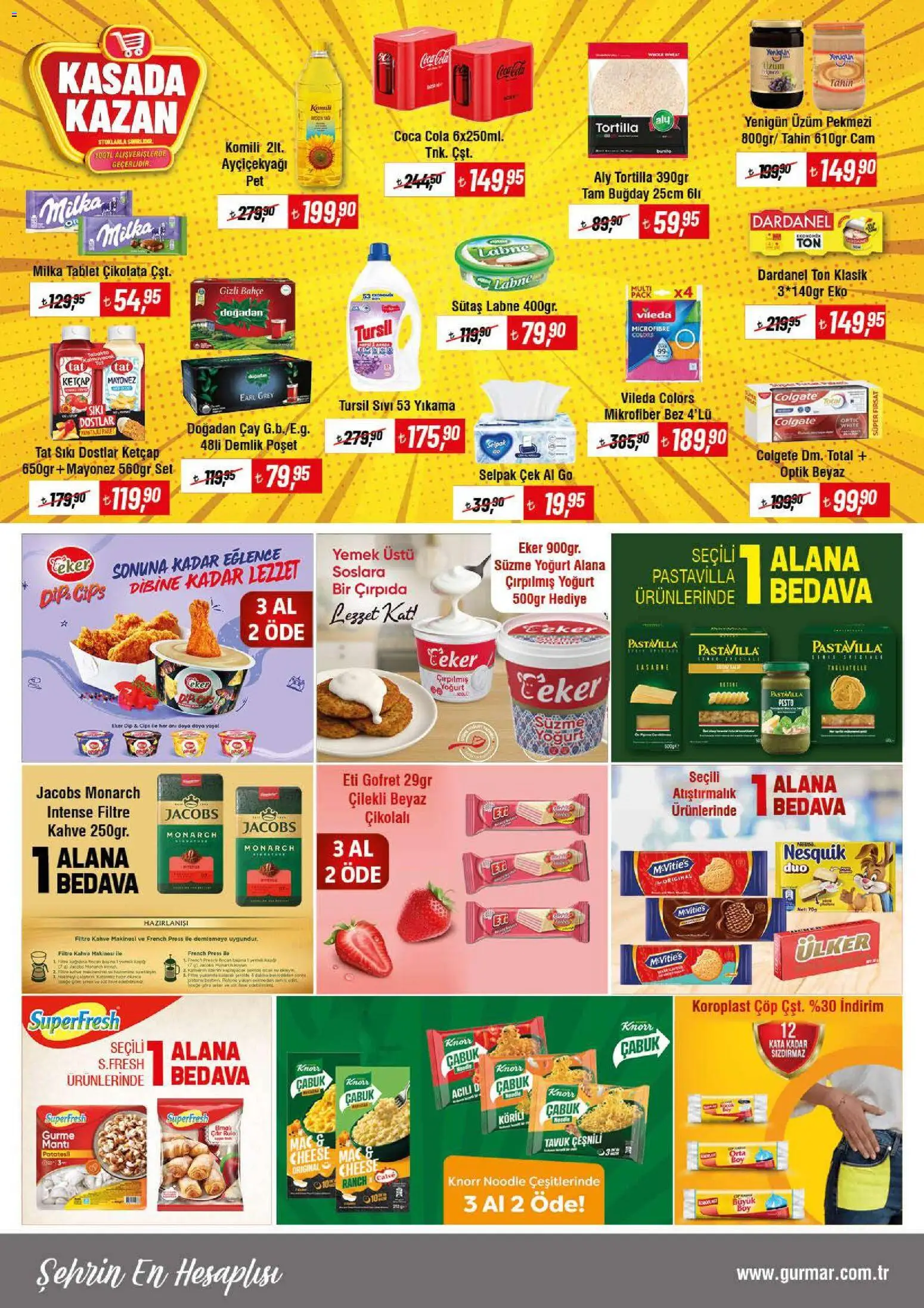 Gürmar - Katalog - 01.11.2025 tarihinden itibaren geçerlidir | Sayfa: 2 | Ürünler: Filtre kahve makinesi, Yoğurt, Çikolata, Cips