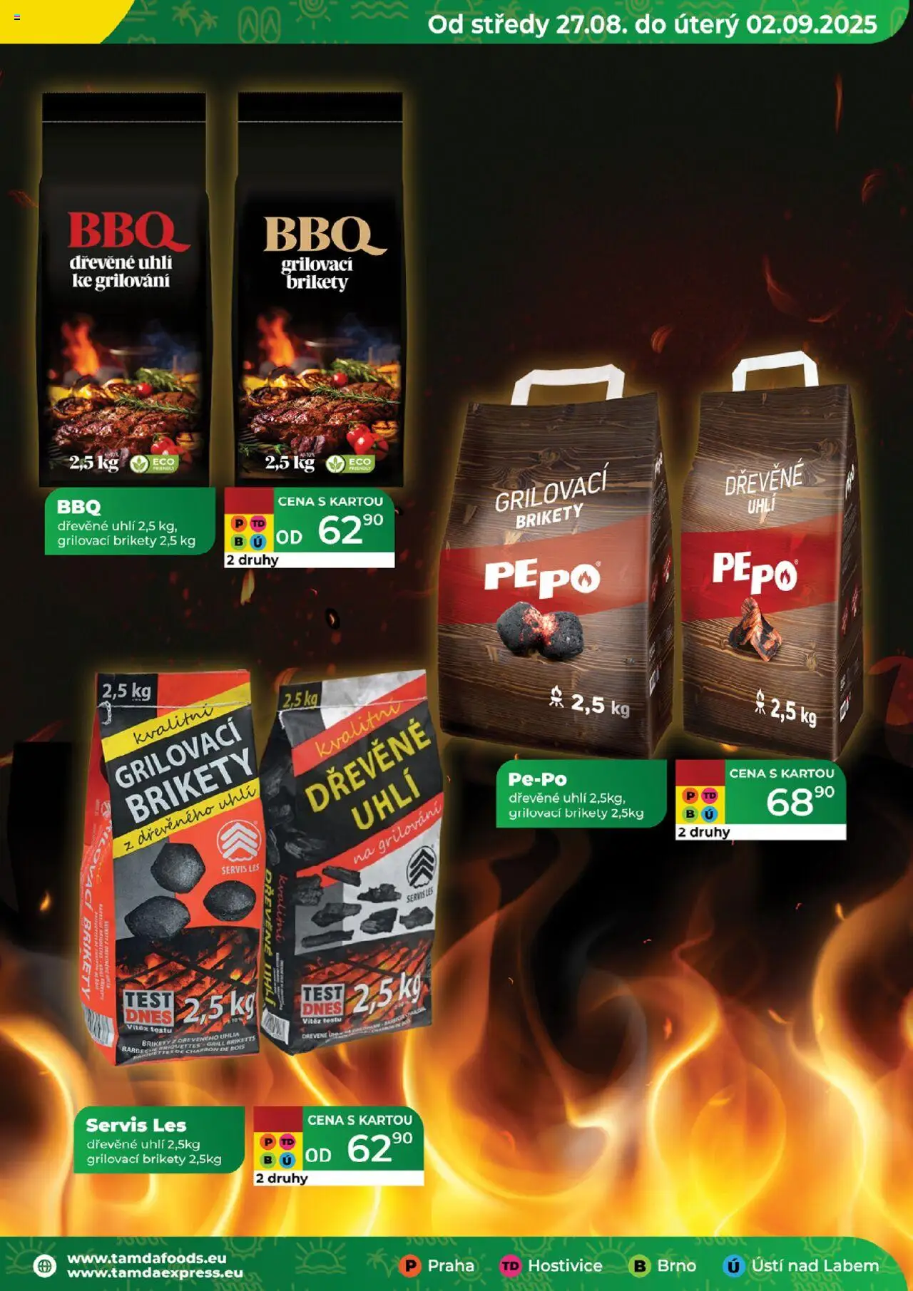 Tamda Foods leták od 27.08.2025 | Strana: 33 | Produkty: Grilování, Test, Brikety, Grilovací brikety