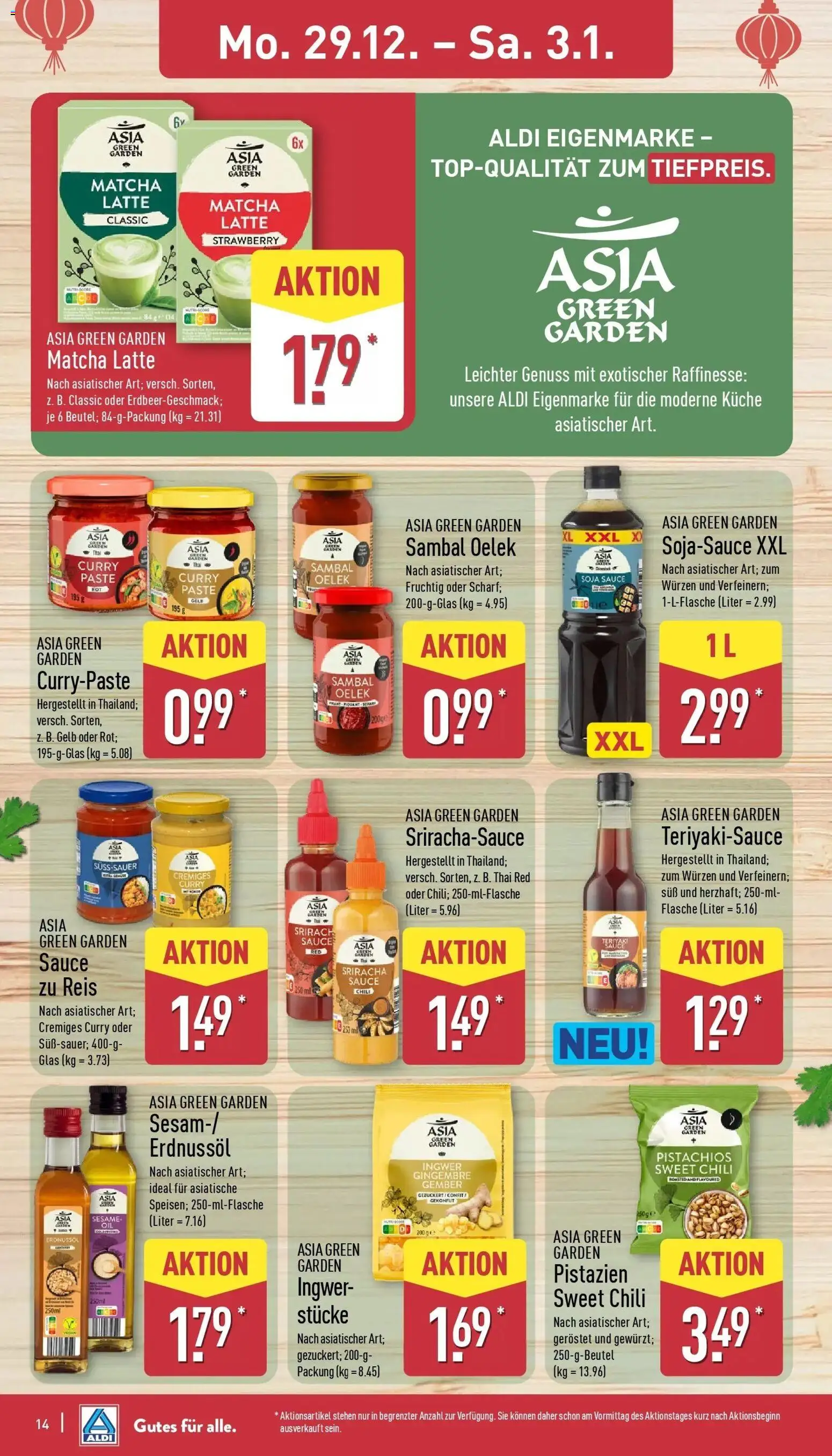 Aldi - ALDI Nord: Wochenangebote – gültig ab 28.12.2025 | Seite: 14 | Produkte: Küche, Pistazien, Chili, Reis