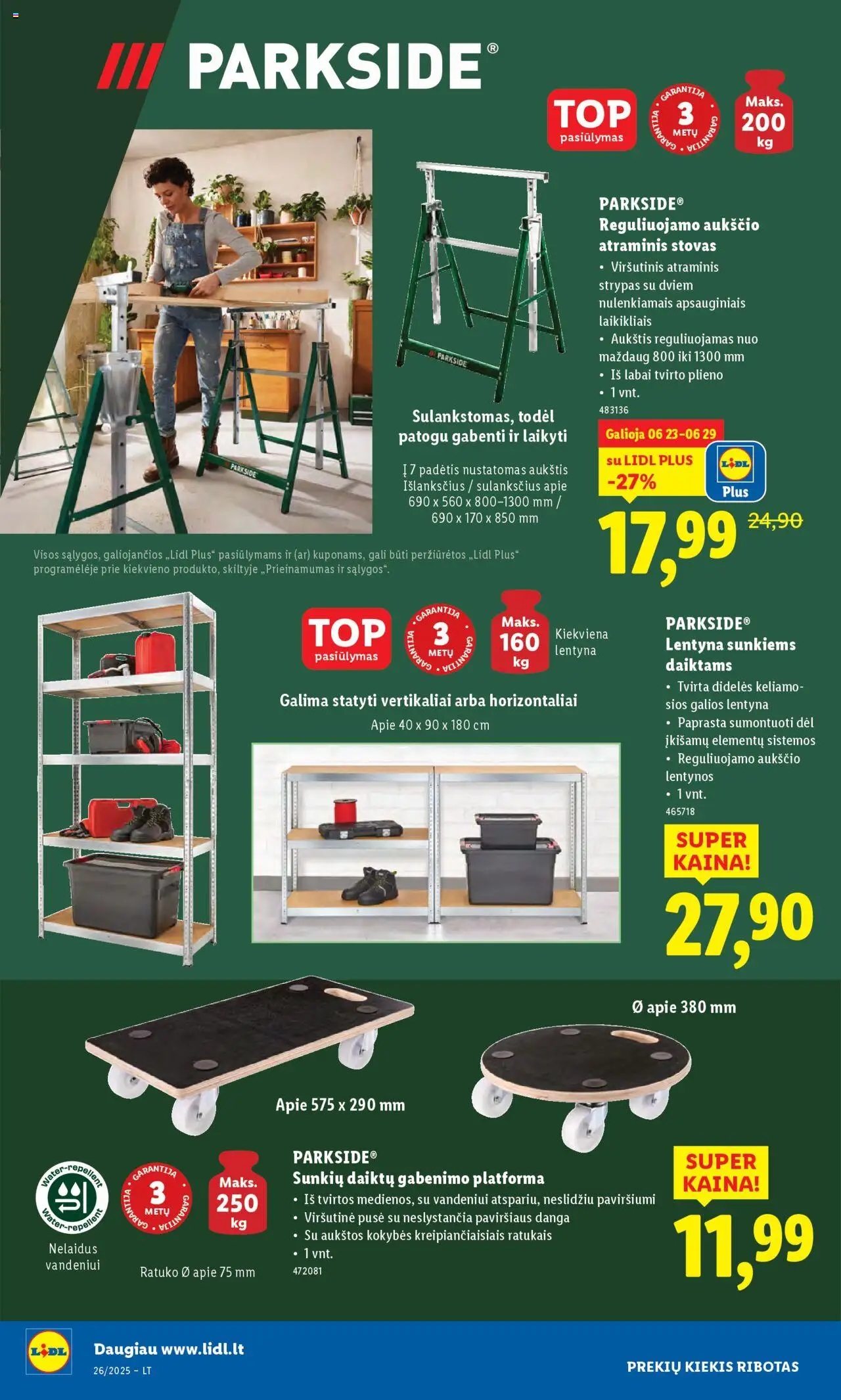 LIDL leidinys - Ne maisto prekių pasiūlymai│galioja nuo 23.06.2025 | Puslapis: 4 | Prekių: Lentyna, Stovas