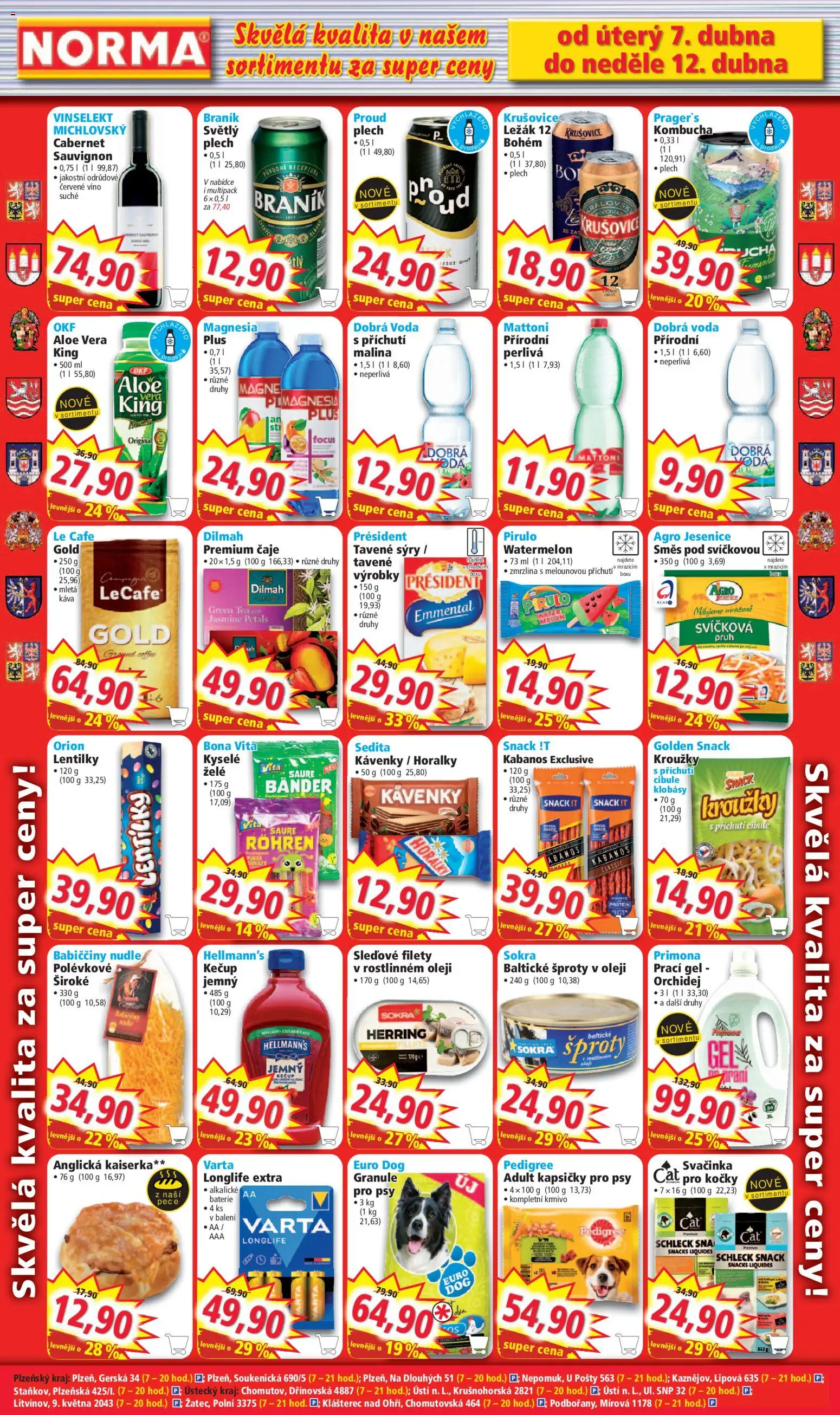 Norma leták od 07.04.2026 | Strana: 6 | Produkty: Orchidej, Sýry, Čaje, Braník