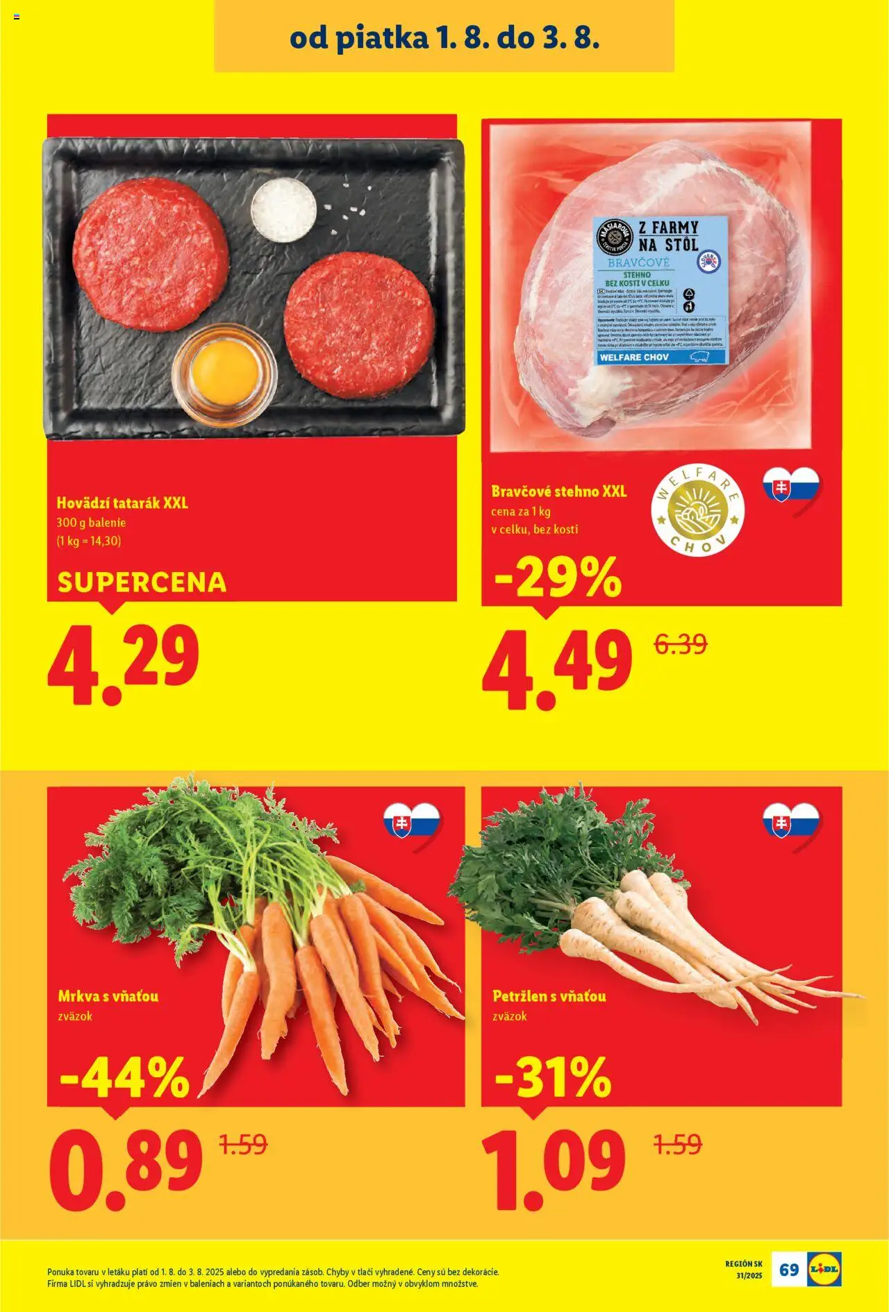 Lidl leták │ platný od 28.07.2025 | Strana: 82 | Produkty: Stôl, Bravčové stehno, Mrkva