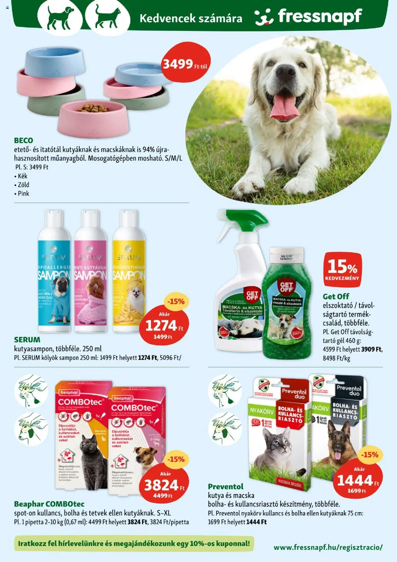 Fressnapf akciós ujság - amely érvényes a következő dátumtól: 07.08.2025 | Oldal: 12 | Termékek: Kullancsriasztó, Aloe vera, Sampon, Olaj