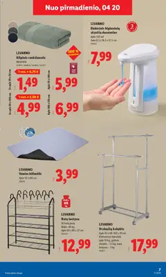 LIDL leidinys galioja nuo 20.04.2026 | Puslapis: 7 | Prekių: Kabykla, Rankšluostis, Kilimėlis, Lentyna