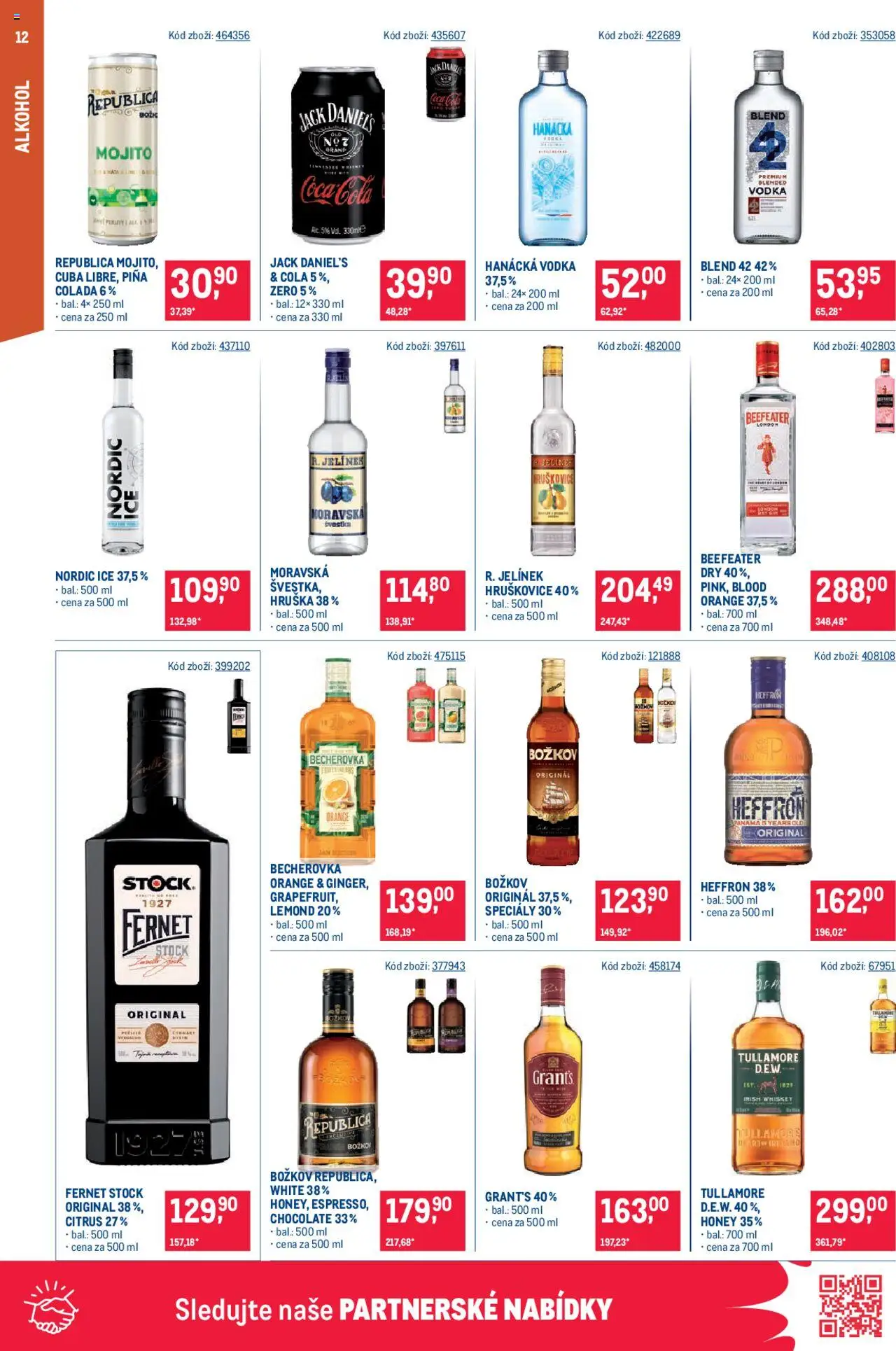 Makro leták - Maloobchod od 08.10.2025 | Strana: 12 | Produkty: Heffron, Jack Daniel’s, Becherovka, Božkov originál