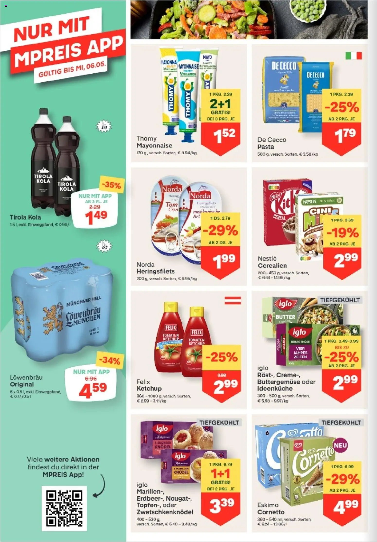 MPREIS Hohenems gültig ab 30.04.2026 | Seite: 8 | Produkte: Pasta, Ketchup, Mayonnaise, Tomaten