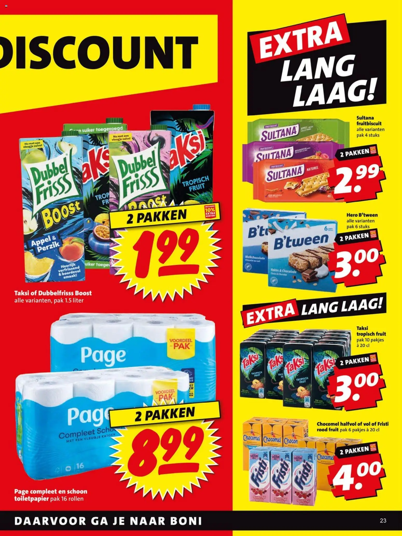 {H1} | Pagina: 23 | Producten: Waffelini, Fruit, Boost, Appel