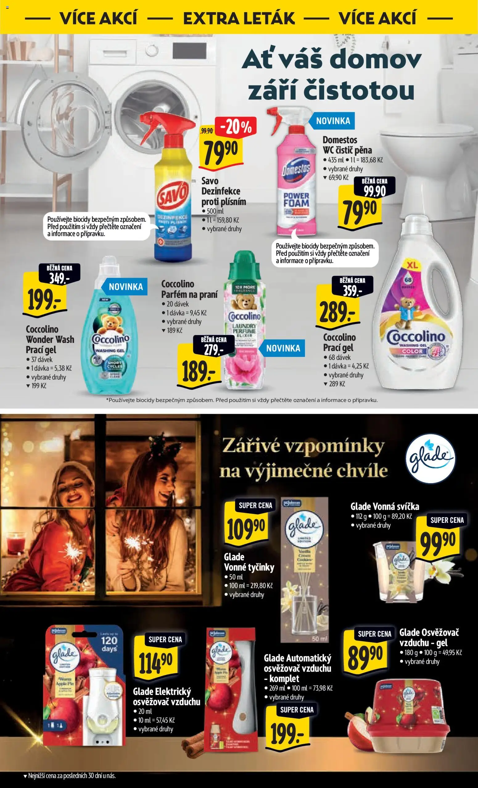 Albert leták - Hypermarket od 19.11.2025 | Strana: 54 | Produkty: Prací gel, Savo, Osvěžovač vzduchu, Wc