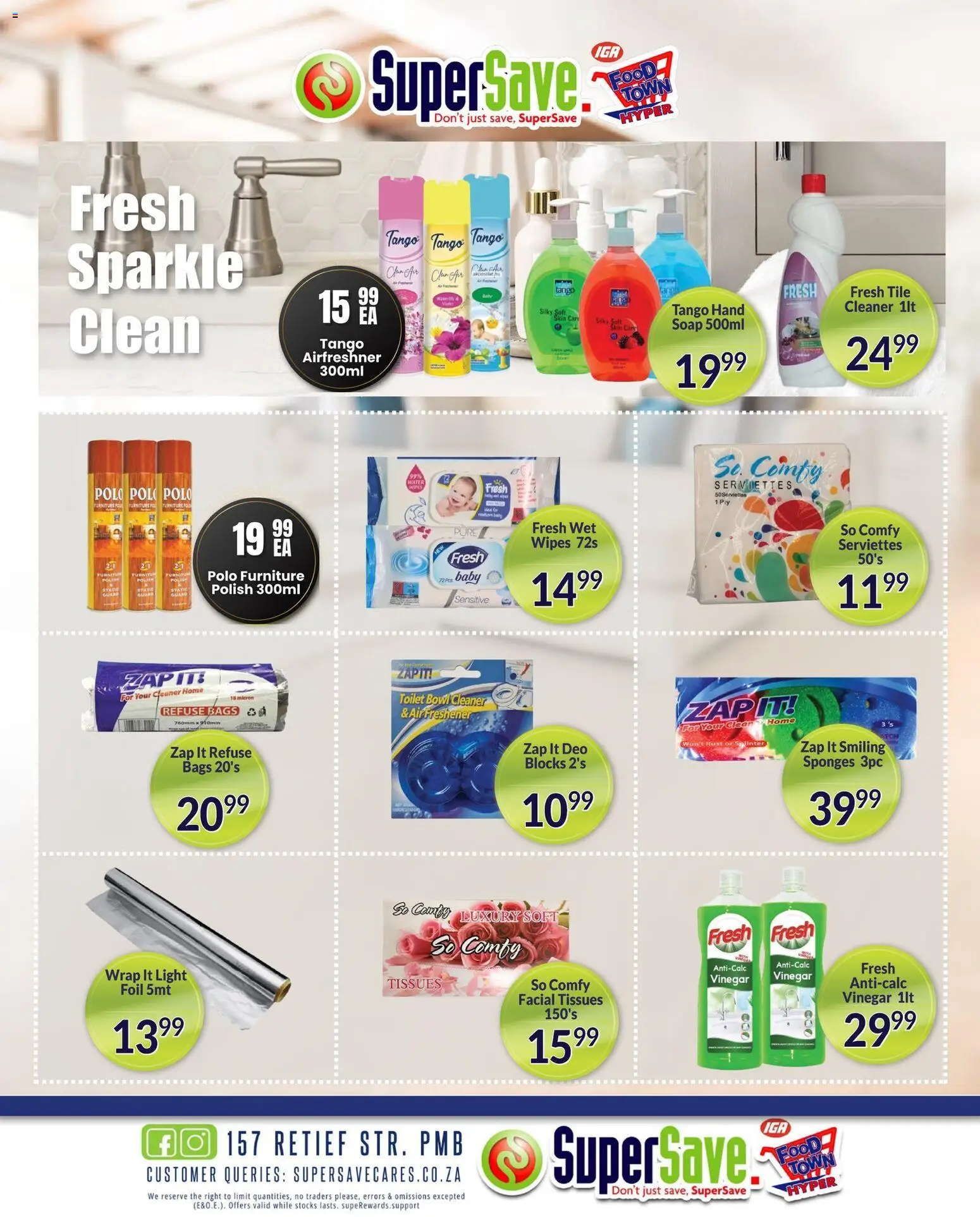 New Super Save catalogue – valid from 17.03.2026 | Page: 40 | Products: Air freshener, Light, Refuse bags, Tissues