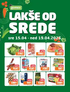 Gomex katalog Lakše od srede - pregled Gomex kataloga - važi od 15.04.2026