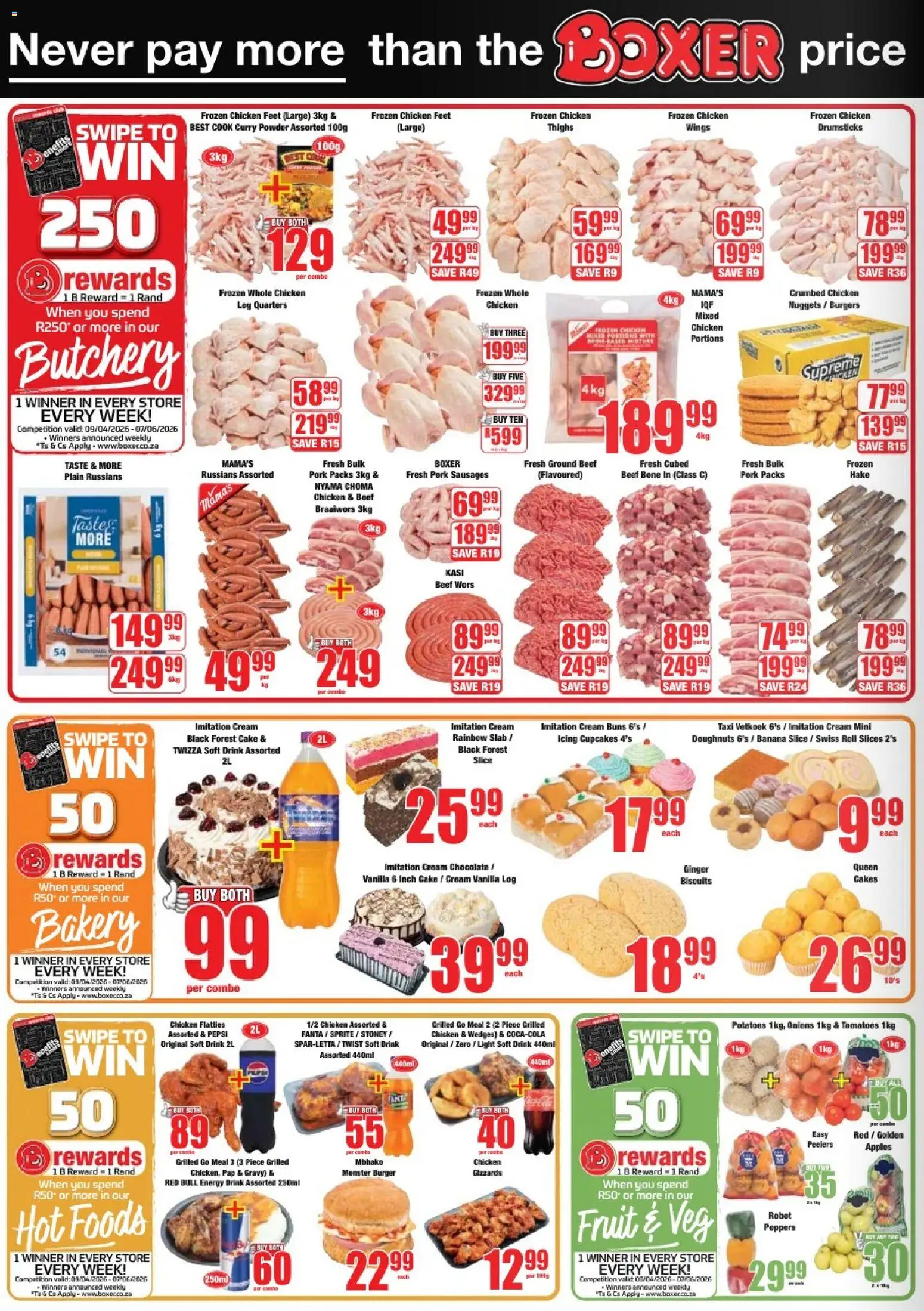 New Boxer catalogue – valid from 09.04.2026 | Page: 2 | Products: Cake, Buns, Biscuits, Tomatoes